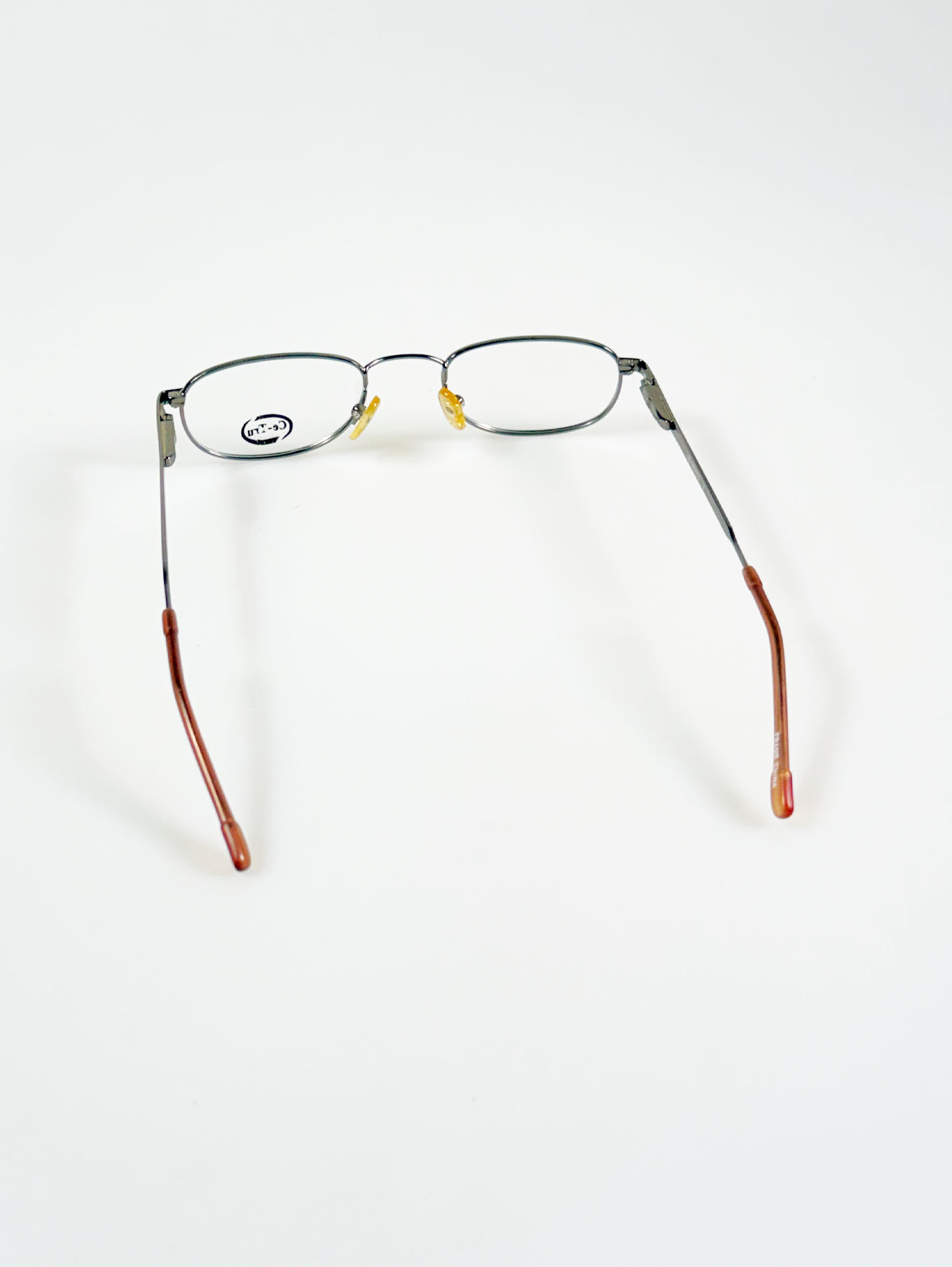 Ce-Tru Silver Slim Oval Metal Glasses