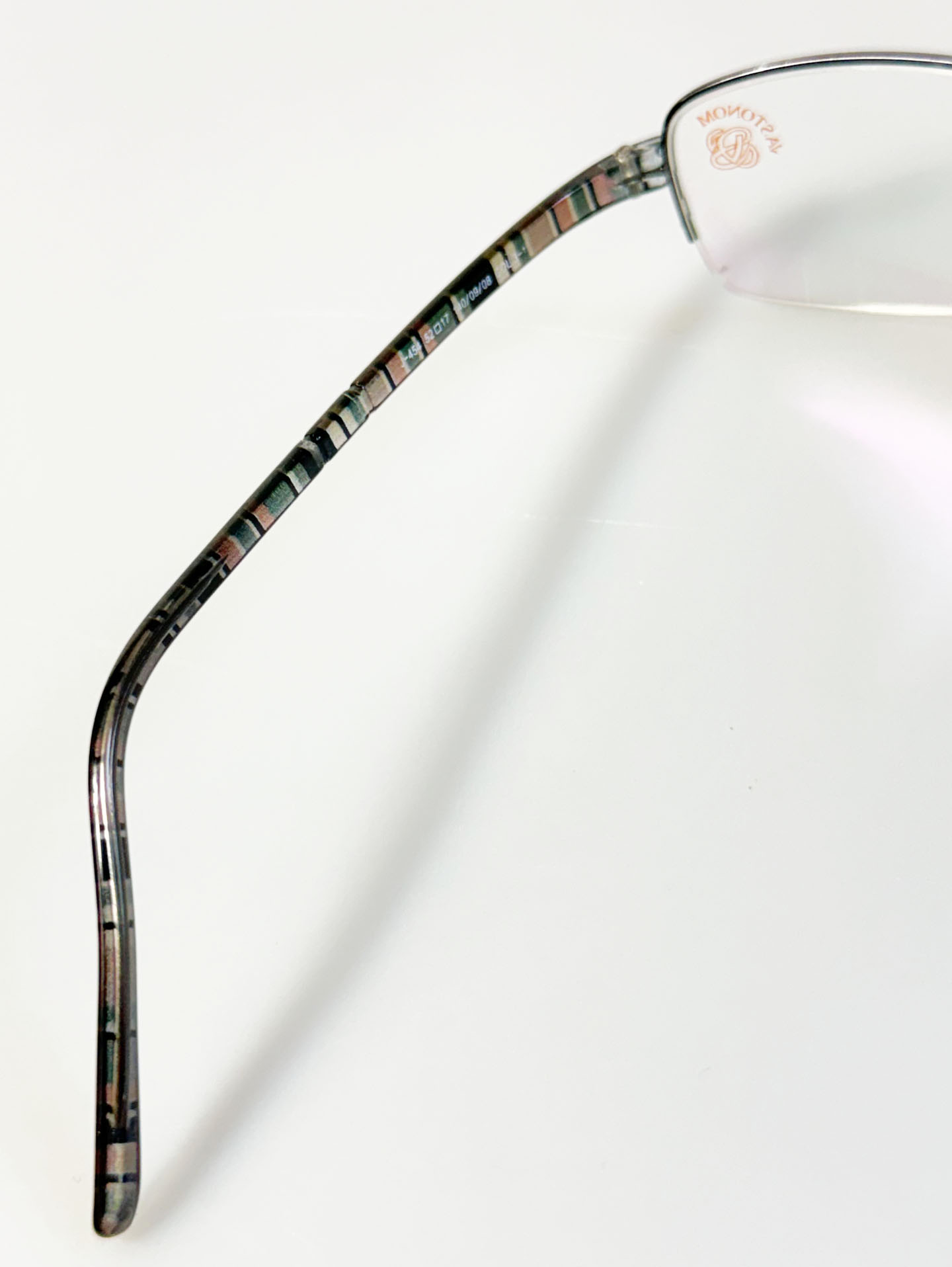 VASTONOM Dark Silver Semi-Rimless Square Frame Glasses