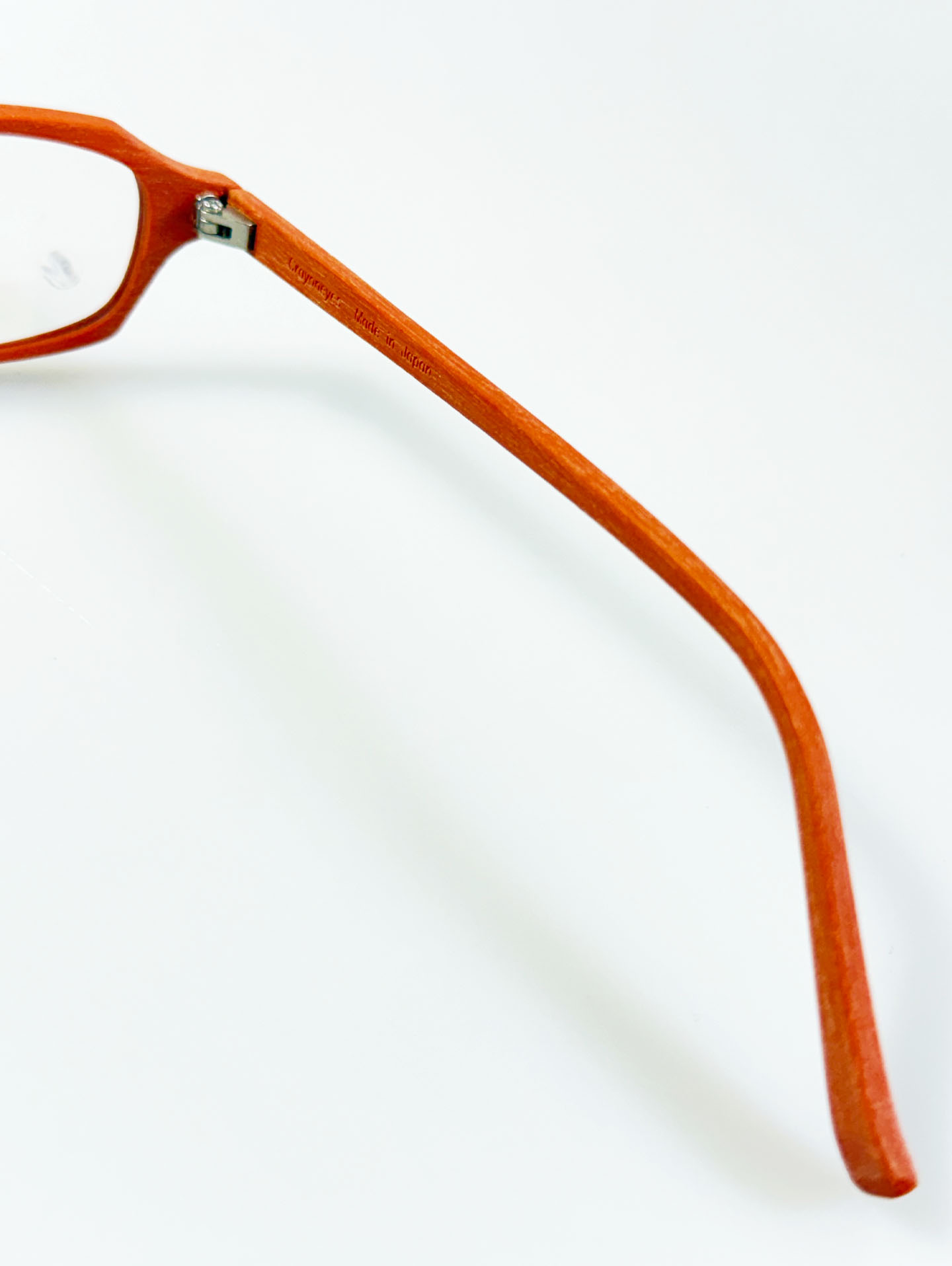 CRAYON EYES Wood Slim Square Frame Glasses (made in Japan)