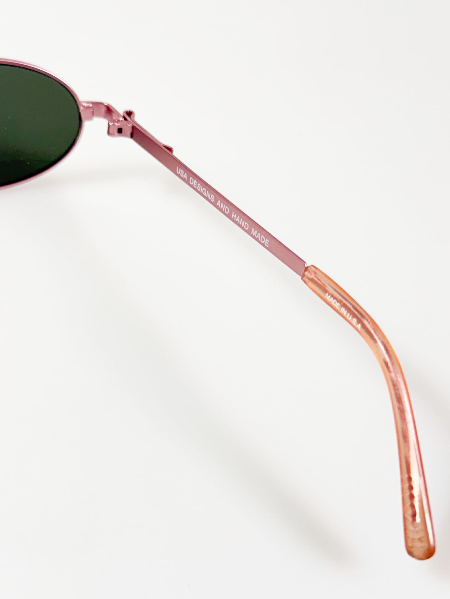 90's ESPRIT Pink Slim Oval Metal Sunglasses