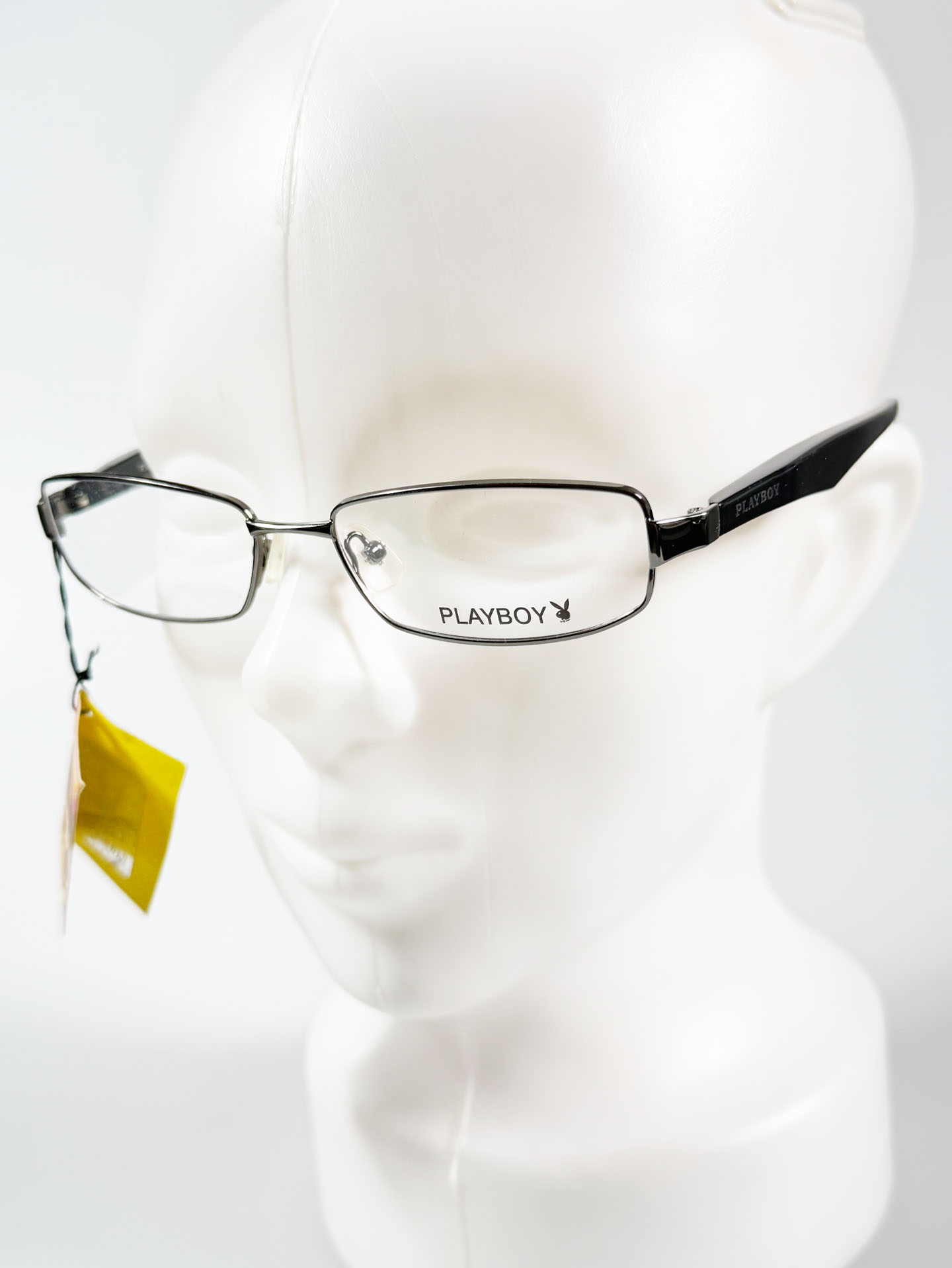 PLAYBOY Slim Square Gunmetal Combination Frame Glasses