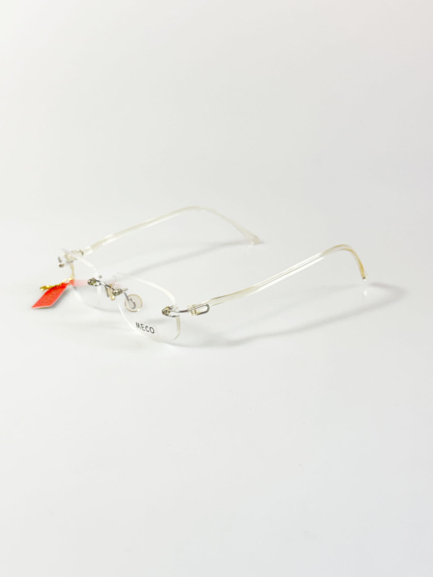 MECO Rimless Square Metal Frame Glasses