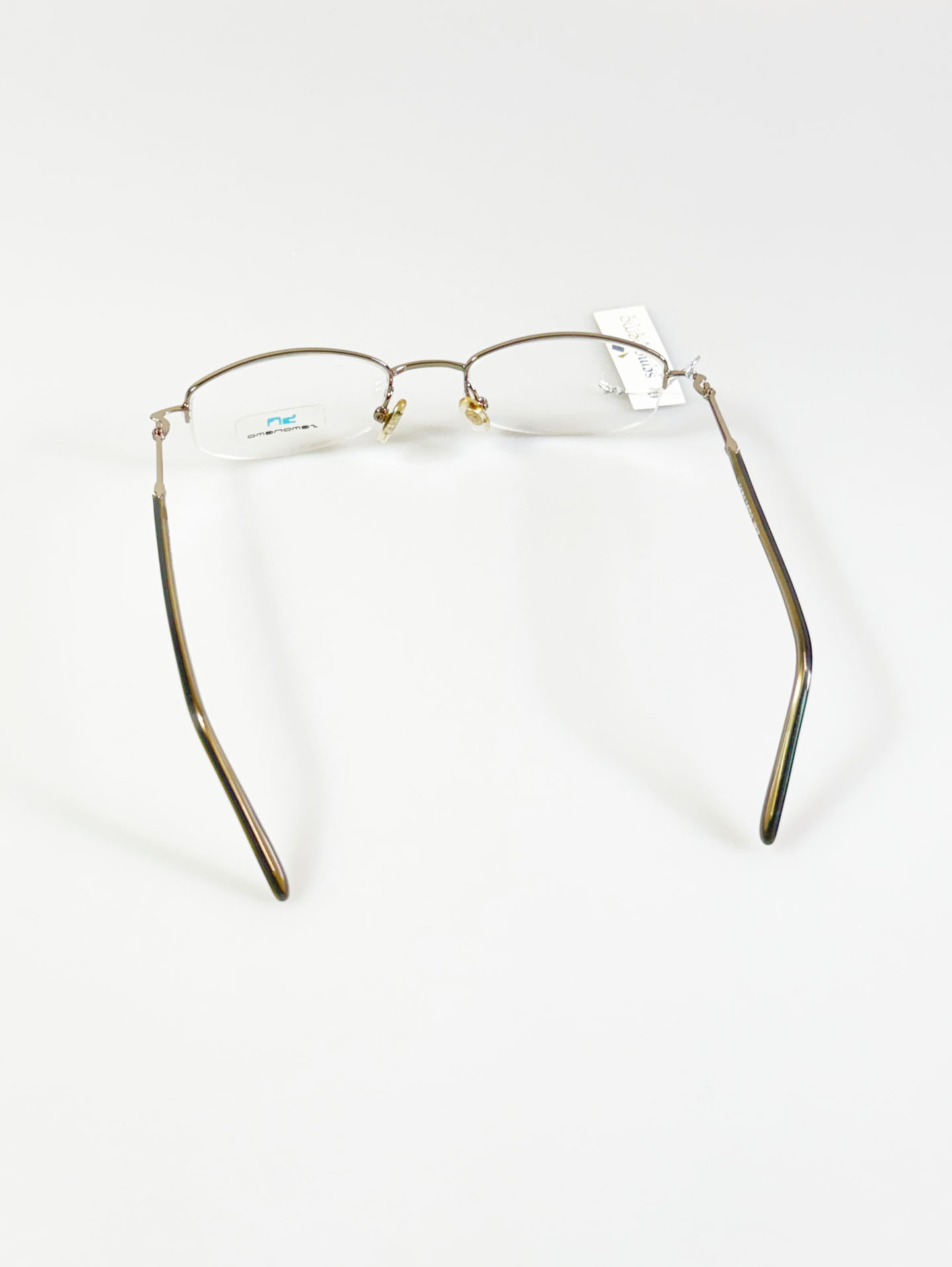 SEMONEMO Eyewear Silver Square Half-Rim Metal Glasses
