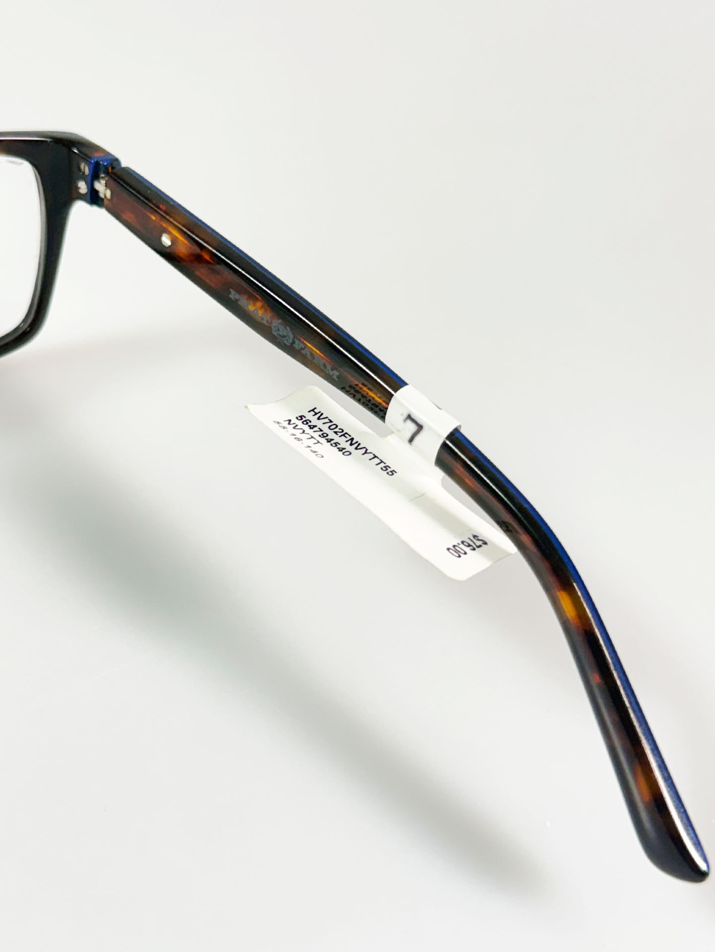 PHAT FARM Deep Blue Square Horn-Rim Glasses