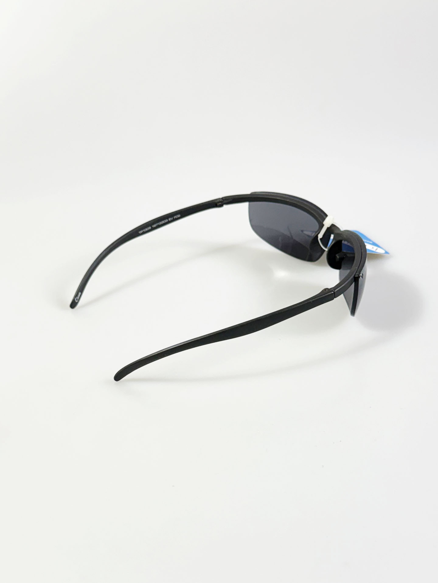 FOSTER GRANT Matte Black Semi-Rimless Square Sunglasses