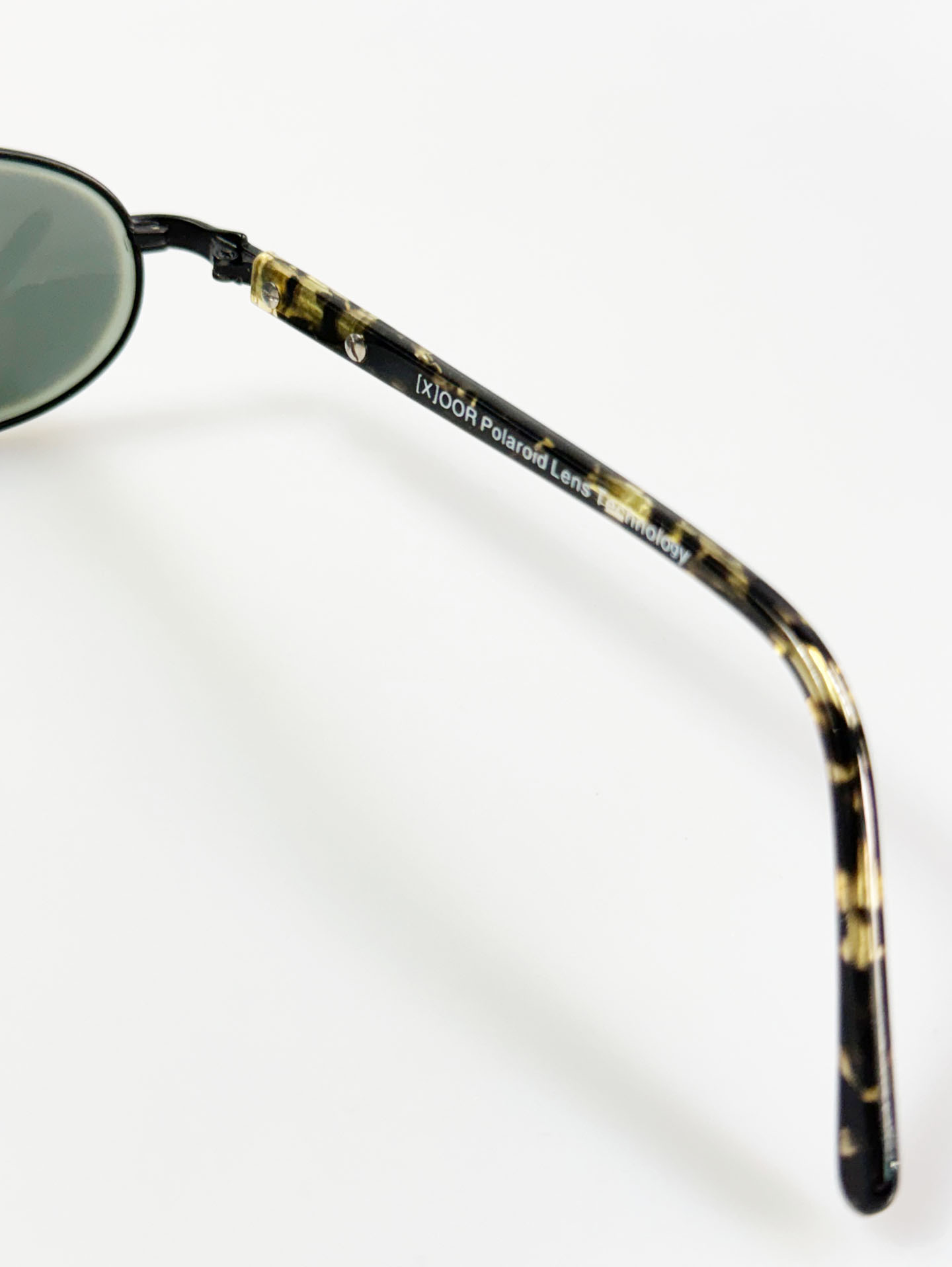 90's XOOR Black Slim Oval Metal Sunglasses