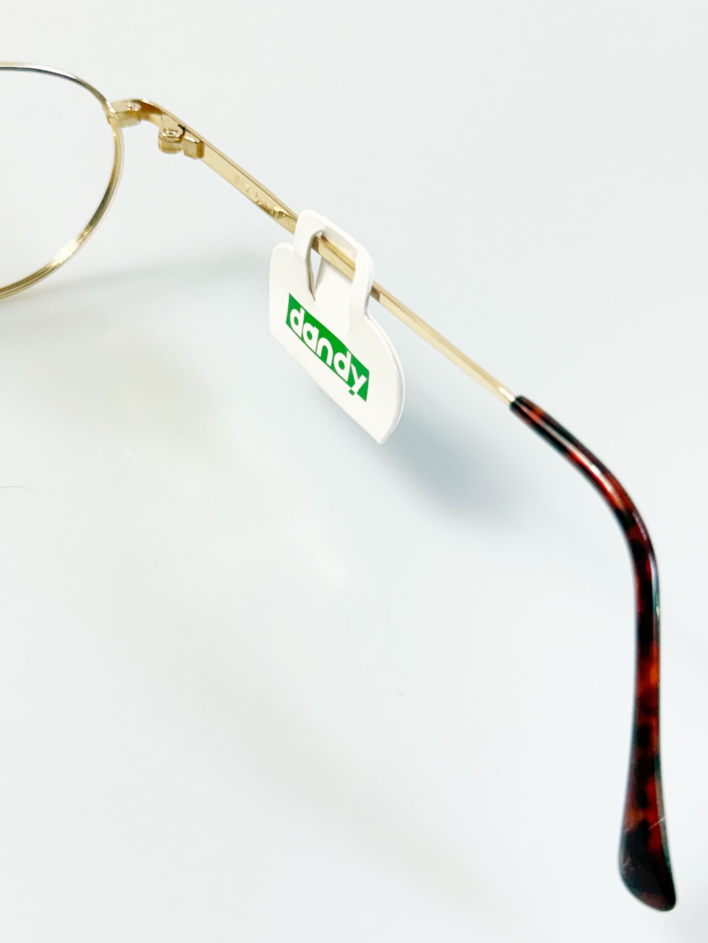90's Dandy Gold Slim Oval Metal Glasses