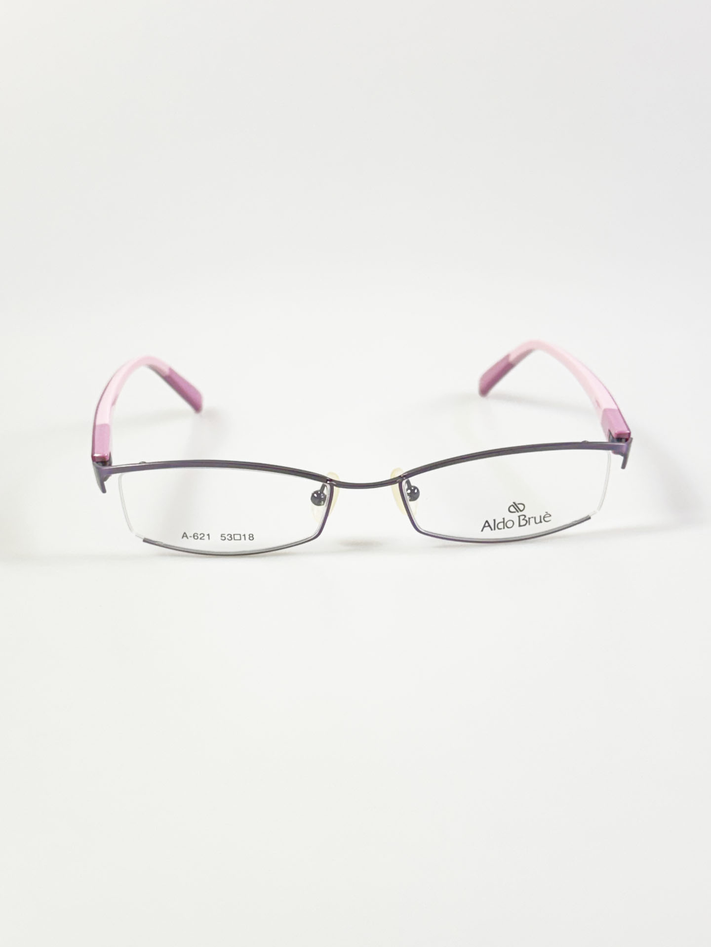 Aldo Brue Purple Slim Square Metal Glasses