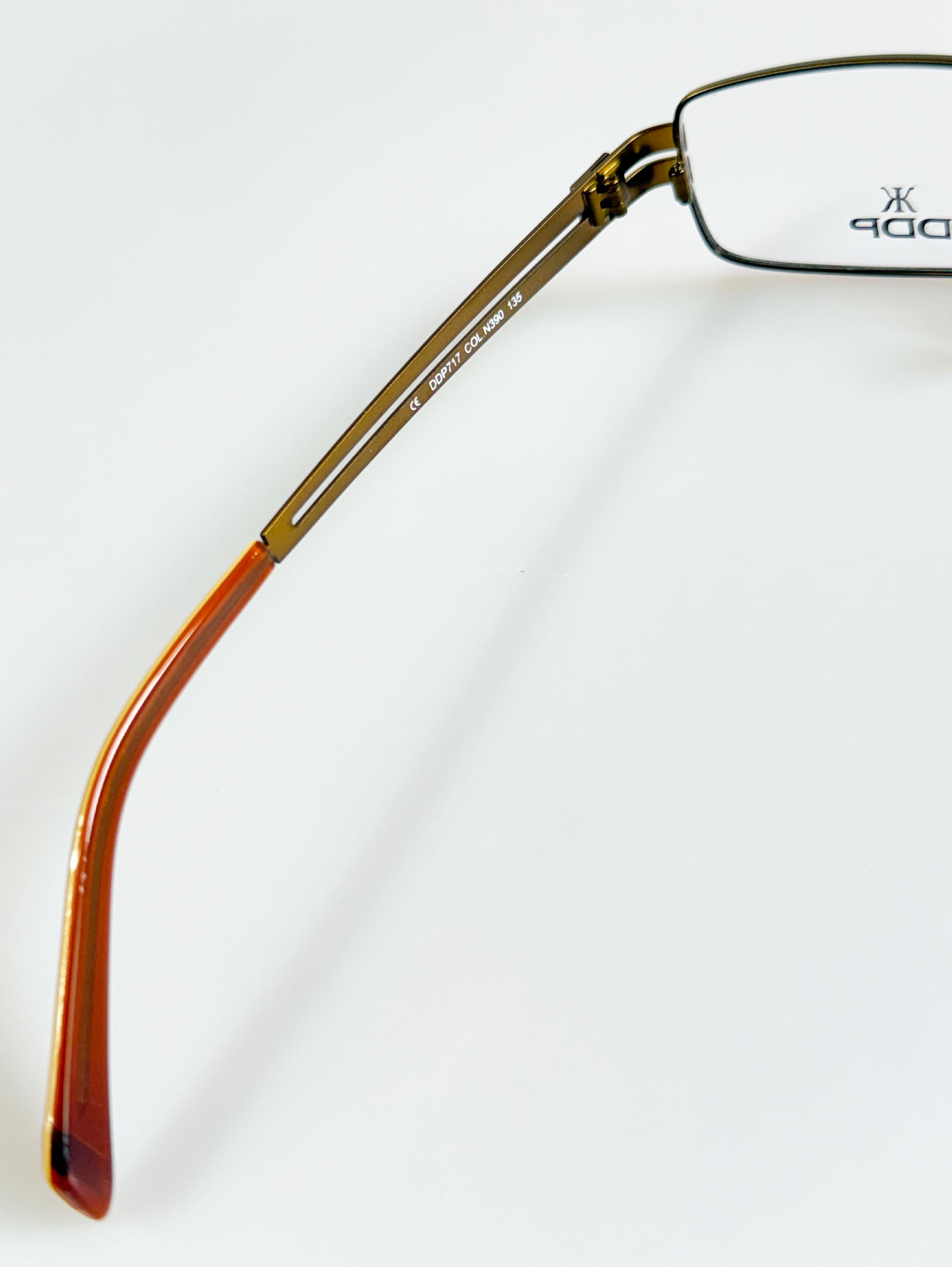 90's DDP Bronze Slim Square Metal Frame Glasses