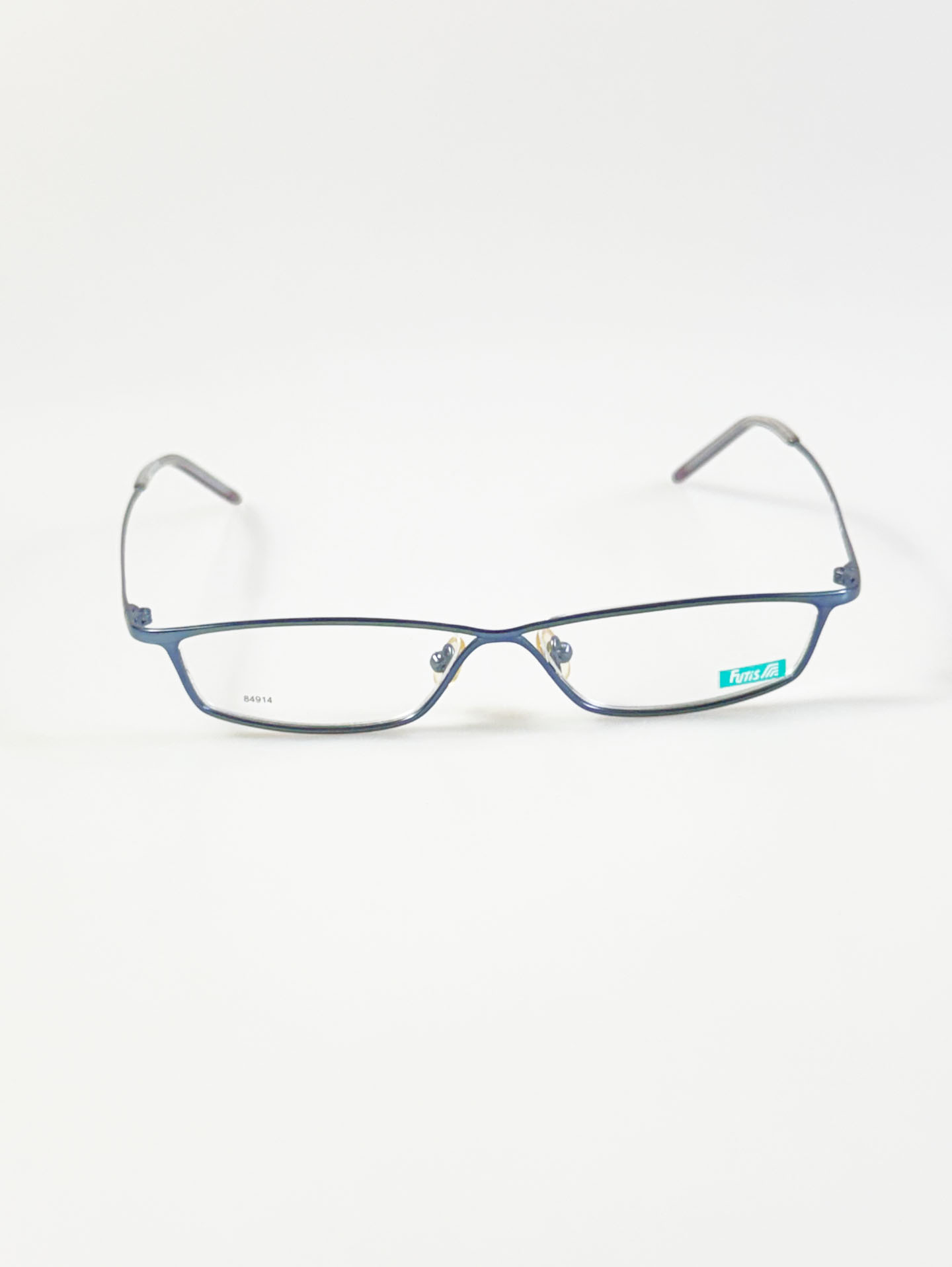 FUTIS Blue Slim Square Metal Glasses