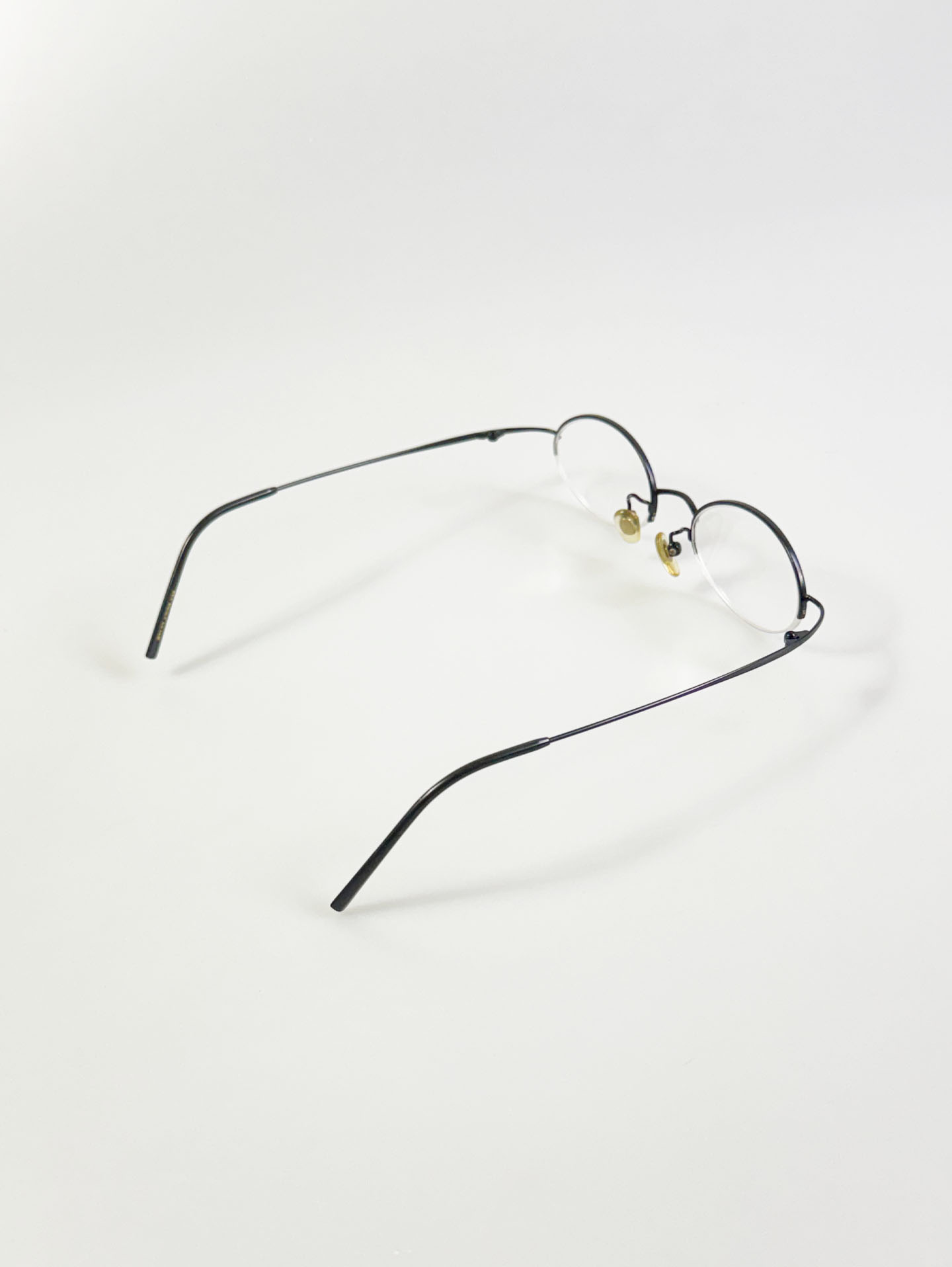 InToo Oval Black Half-Rim Oval Wire Metal Frame Glasses