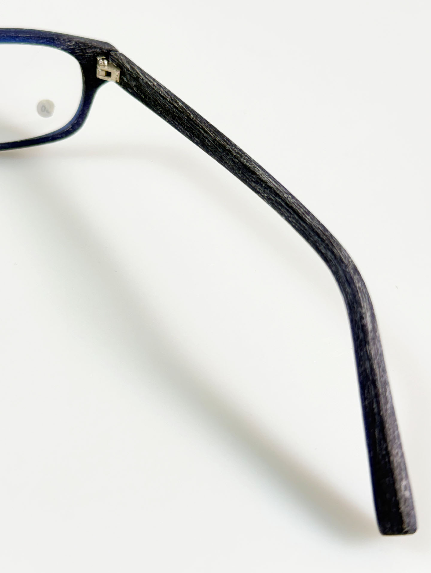 CRAYON EYES Navy Wood Square Frame Glasses (made in Japan)