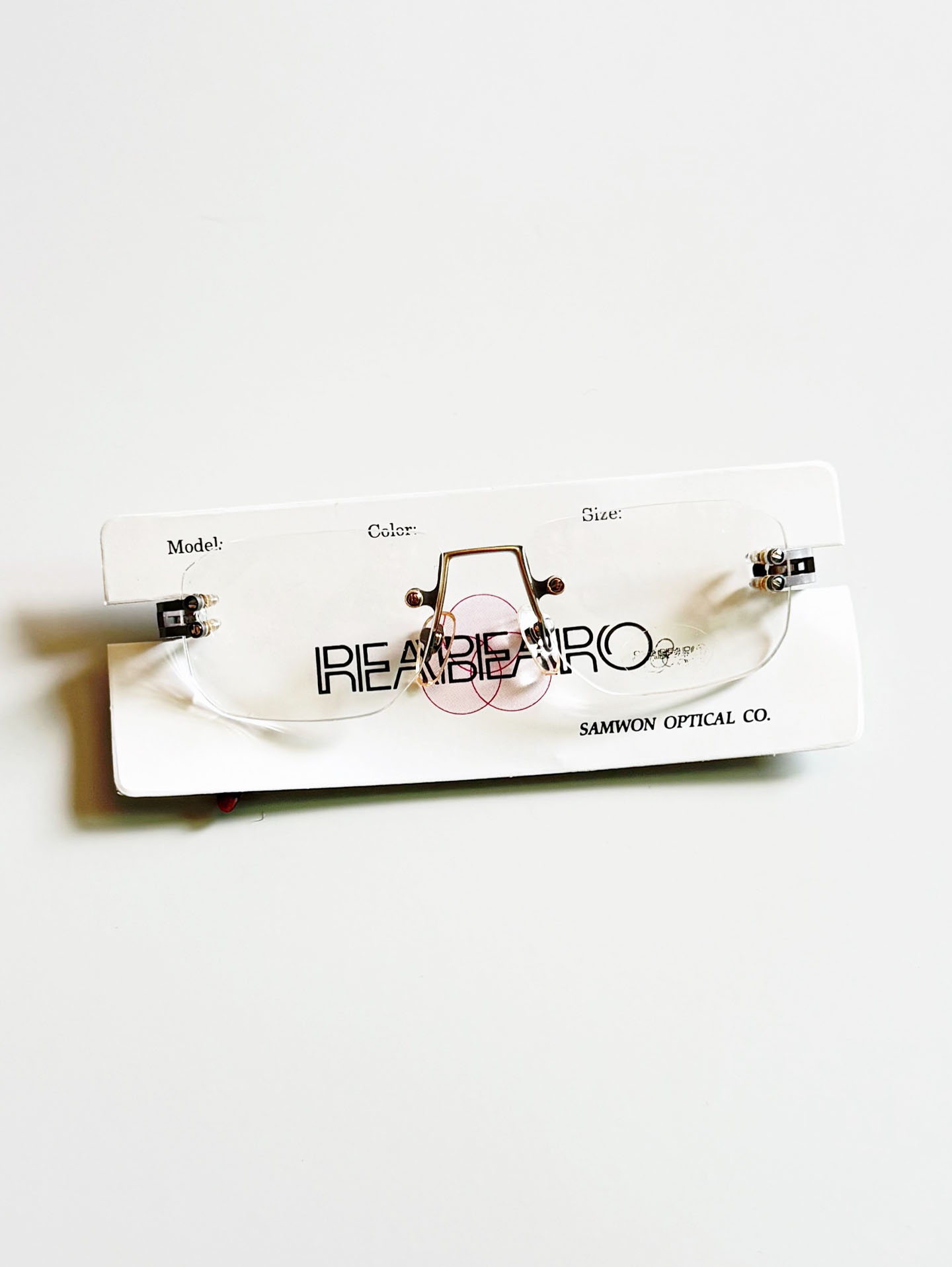 REABEARO Silver Rimless Square Metal Frame Glasses