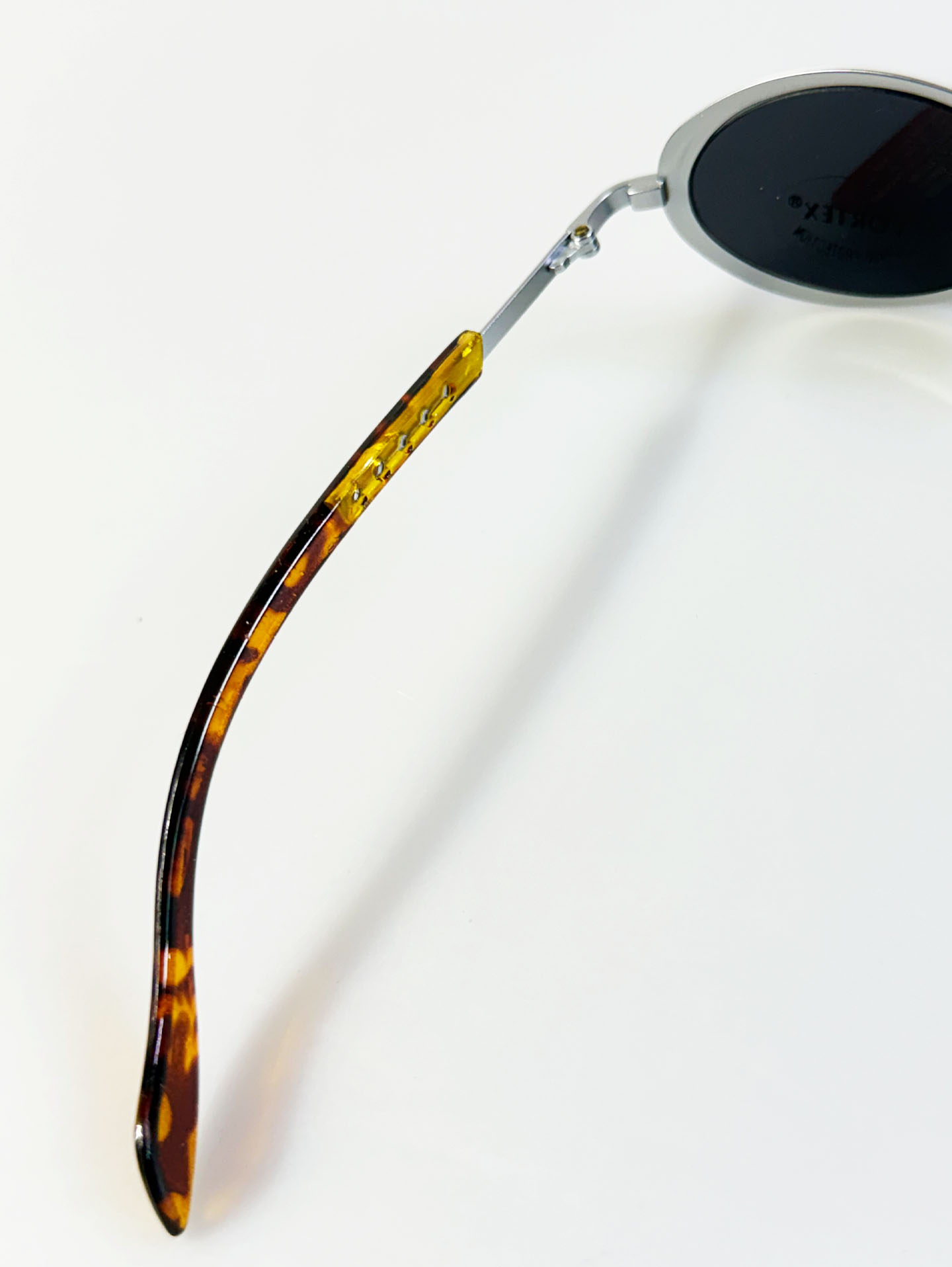 90's VORTEX Silver Slim Oval Metal Sunglasses