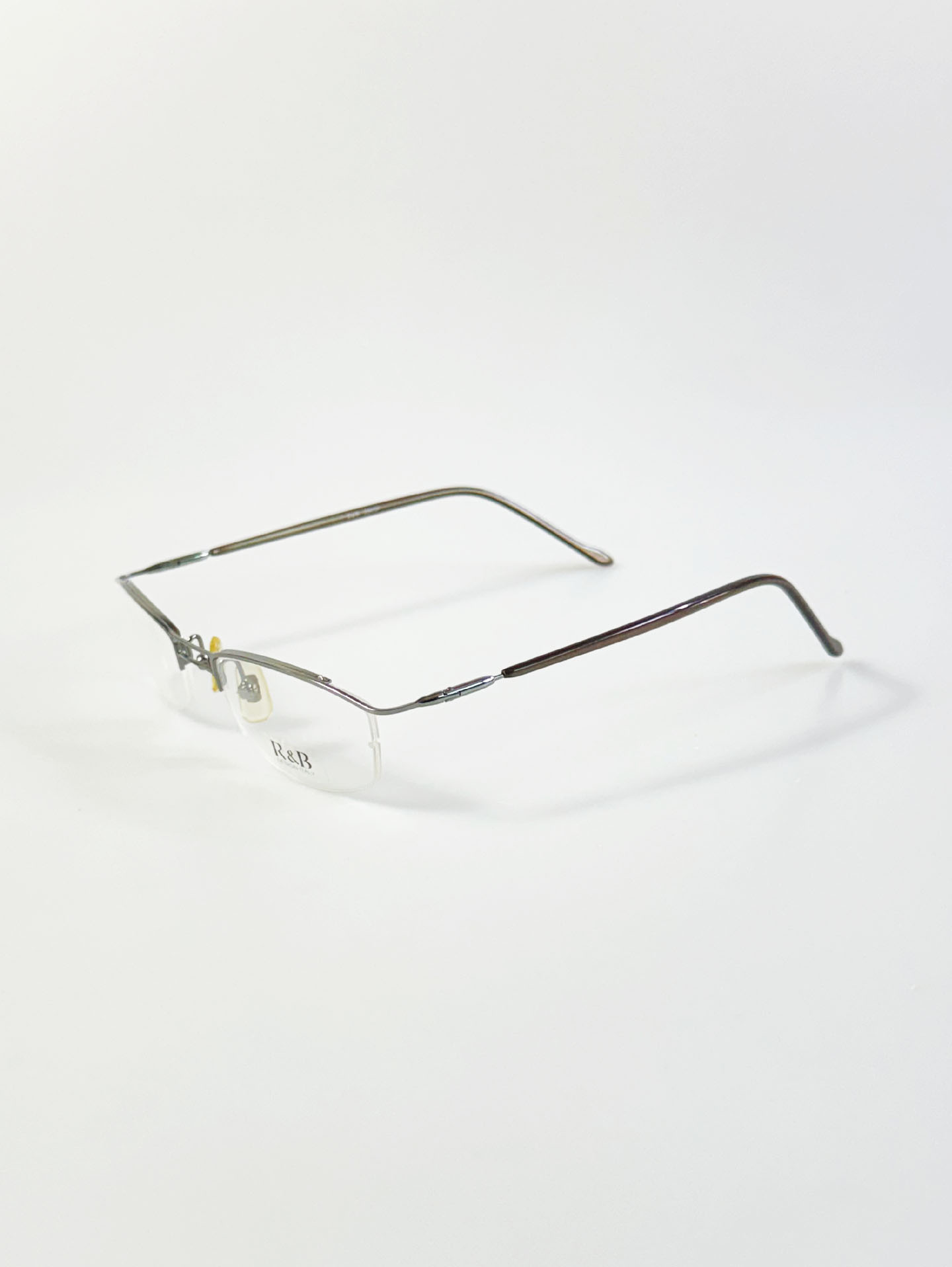 R&B Eyewear Gunmetal Half-Rim Square Glasses
