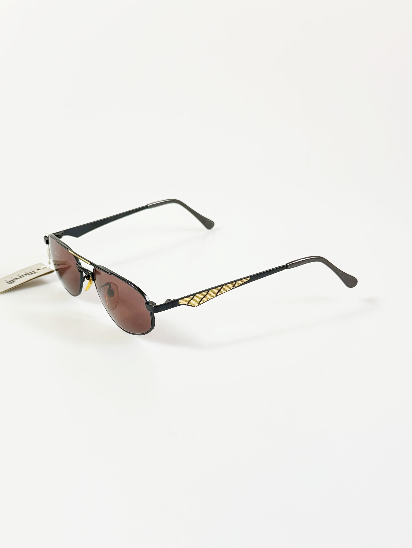 90’s Marelli Italy Black Metal Boeing Sunglasses