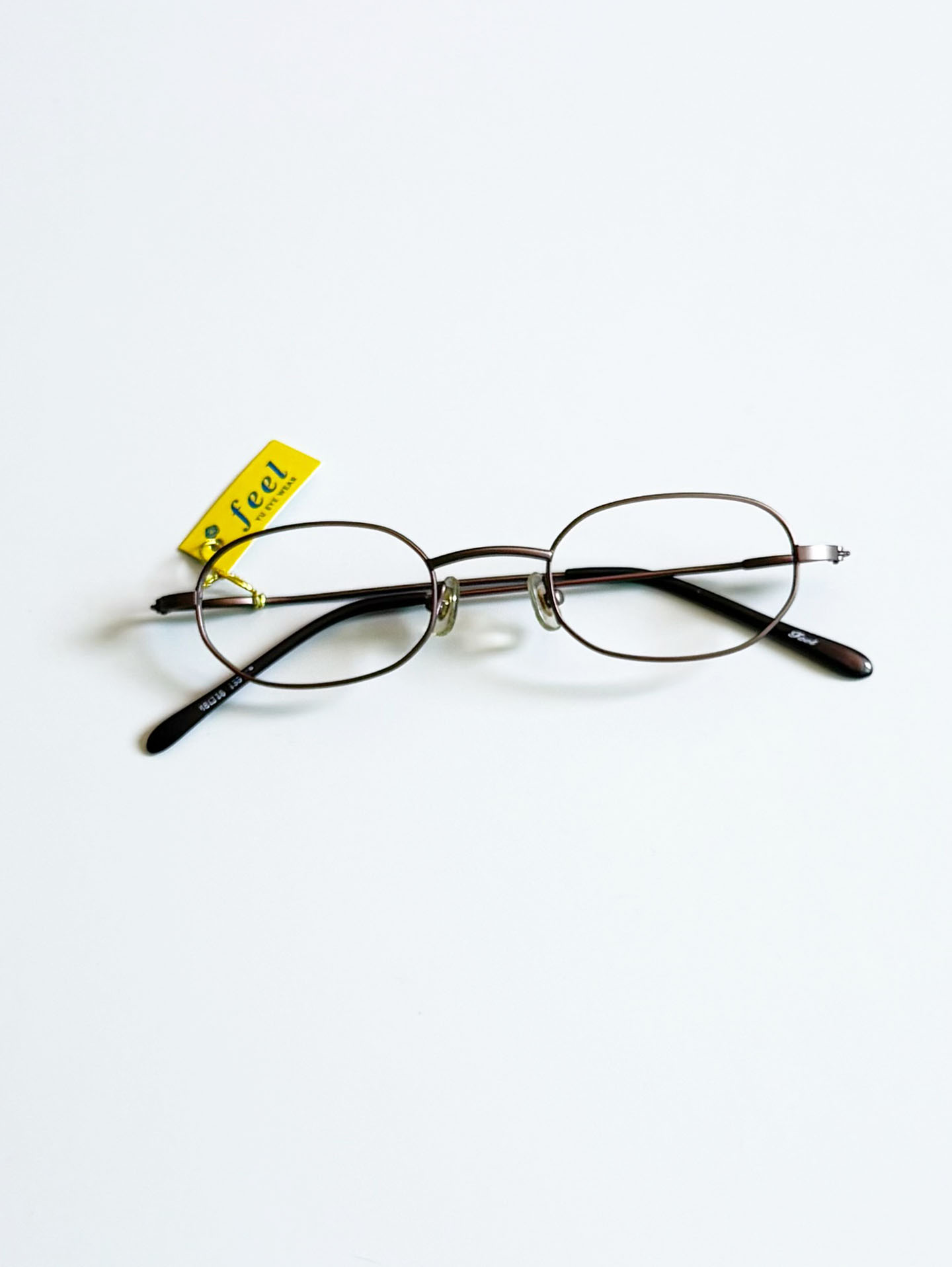 90’s FEEL Slim Oval Bronze Brown Metal Glasses