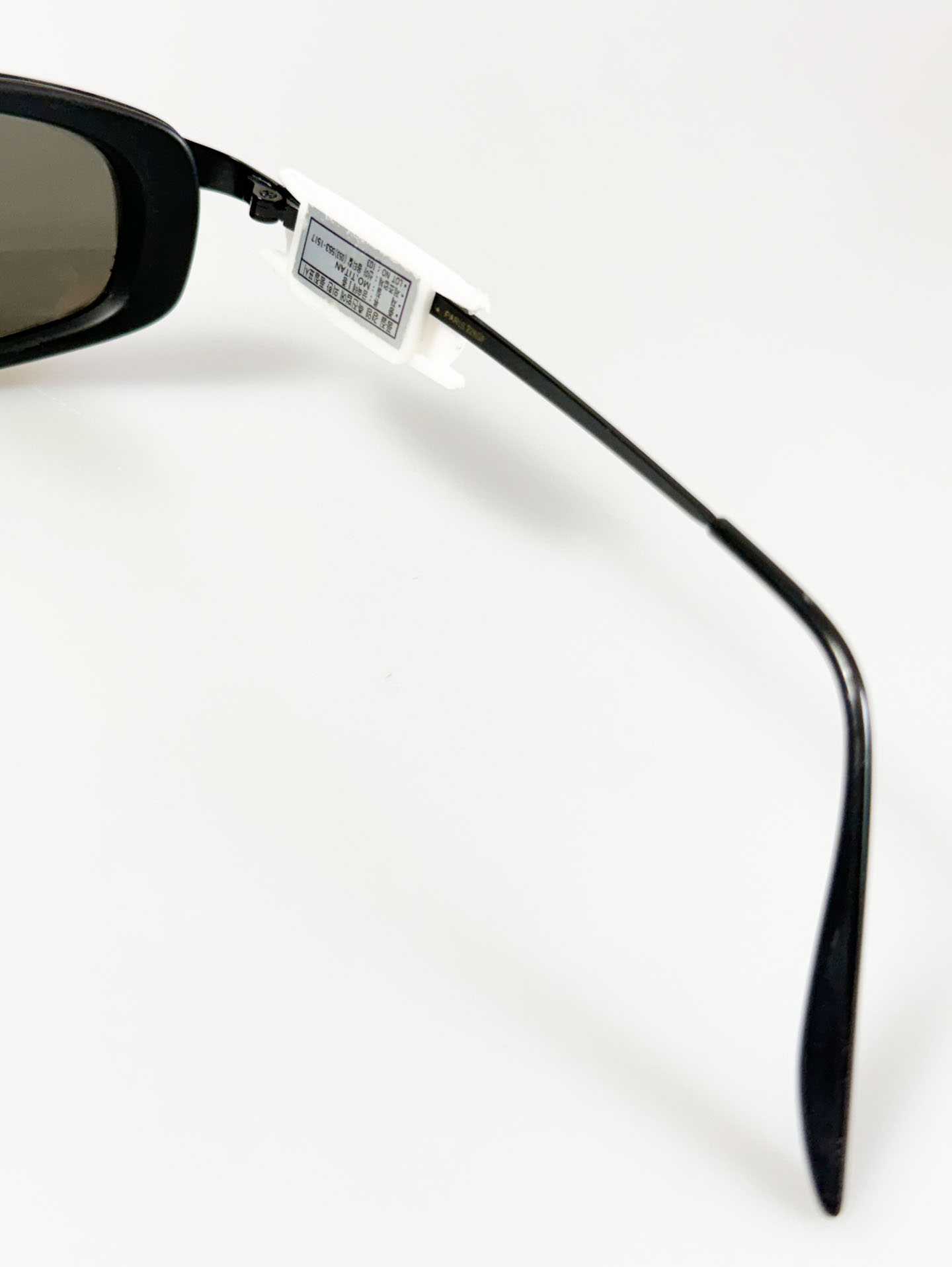 90's CHAPLIN LA PARIS Black Square Combination Frame Sunglasses