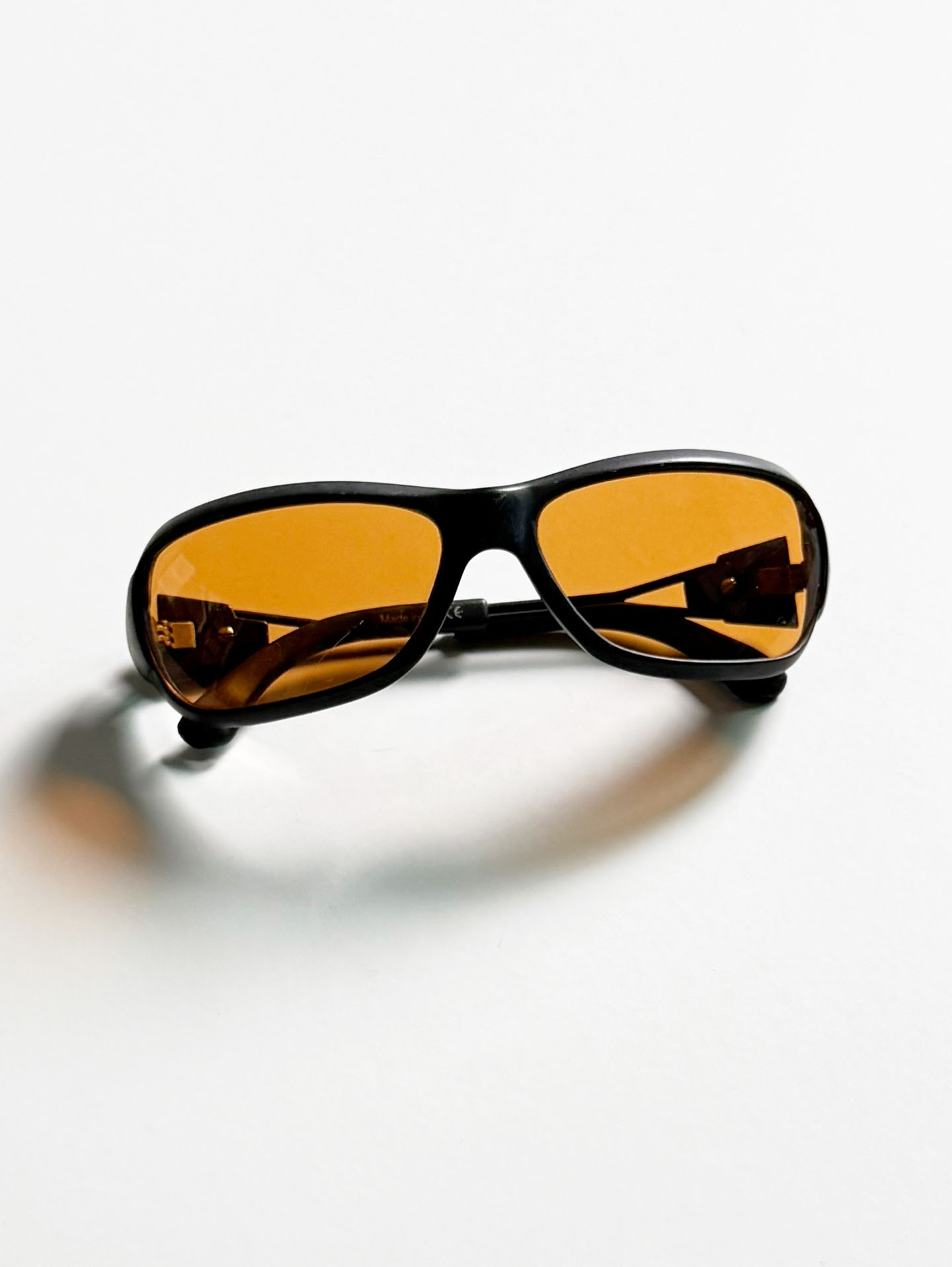 90's CONCERT Black Wraparound Square Tint Sunglasses