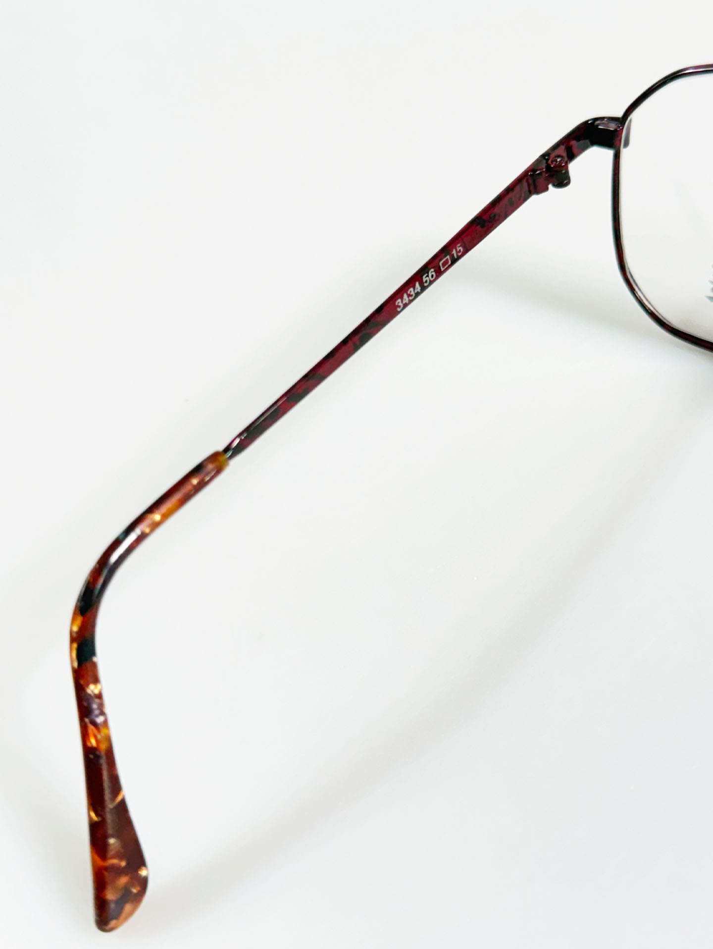90's PARIM Brown Marble Metal Square Boeing Frame Glasses