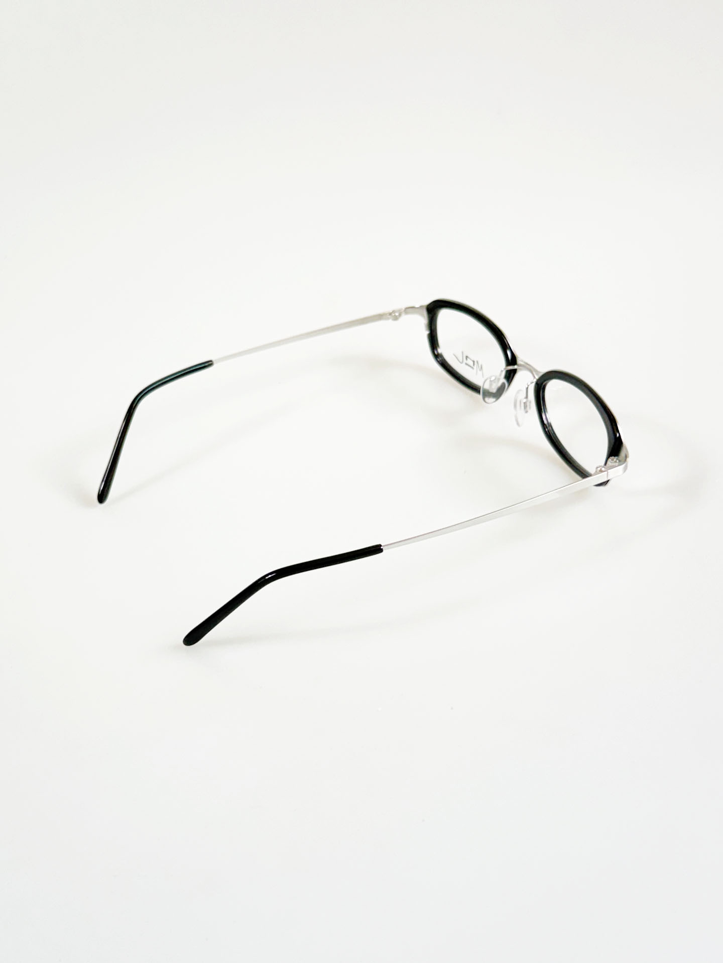 MOOL EYEWEAR Layered Silver Black Oval Metal Glasses