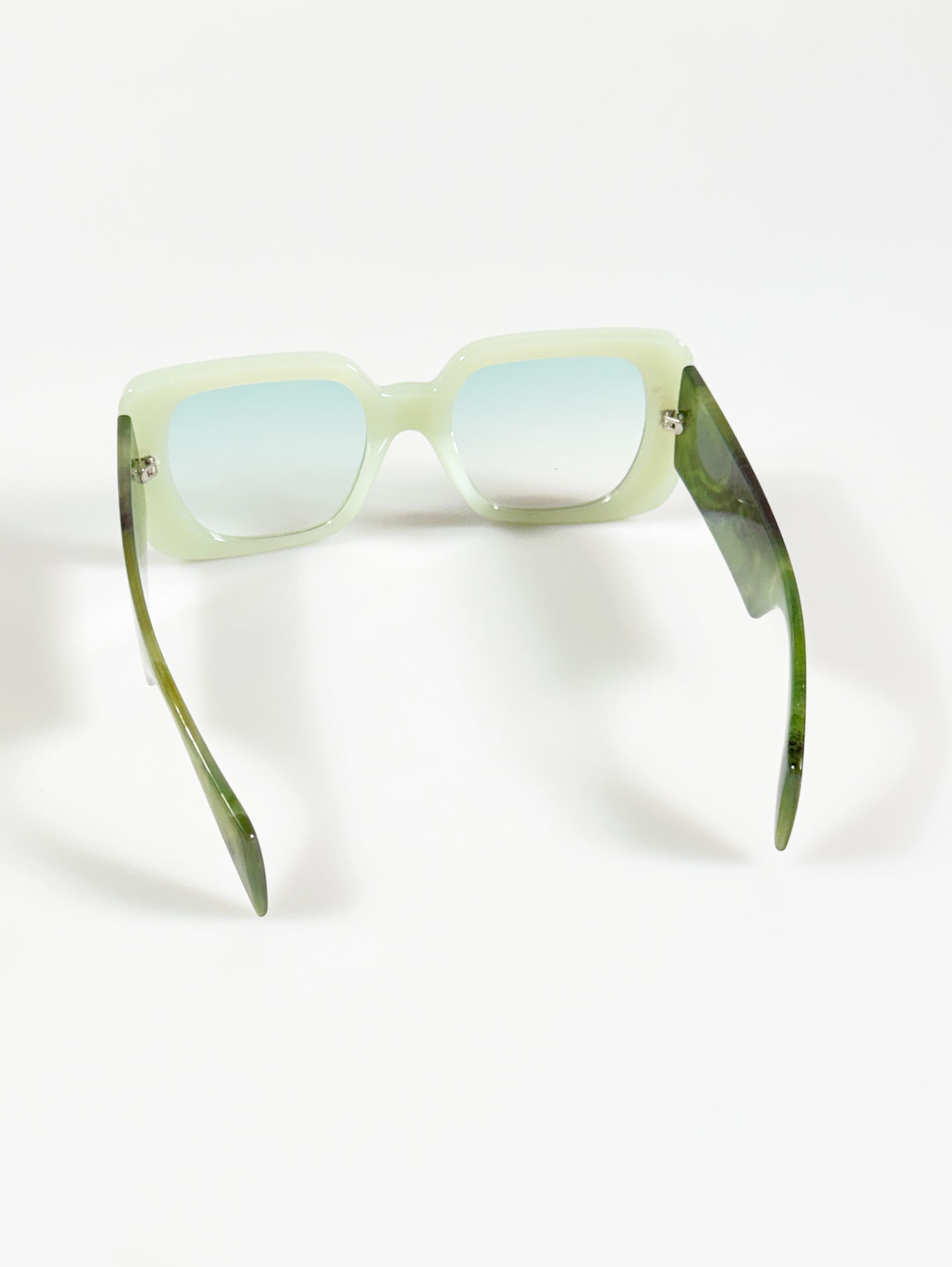 Mint Green Oversized Bold Square Tint Sunglasses