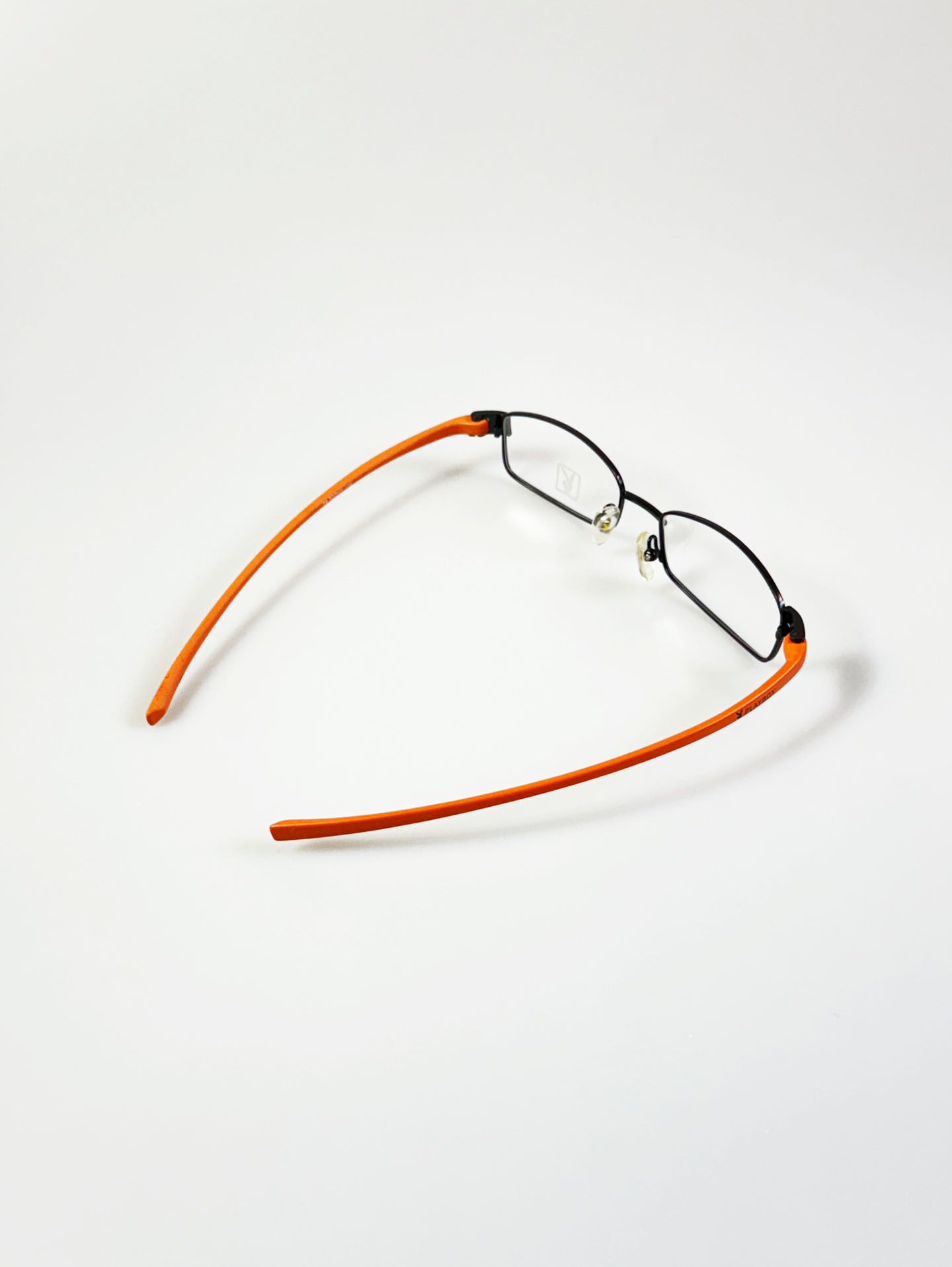 90's PLAYBOY Black Metal Slim Square Frame Glasses