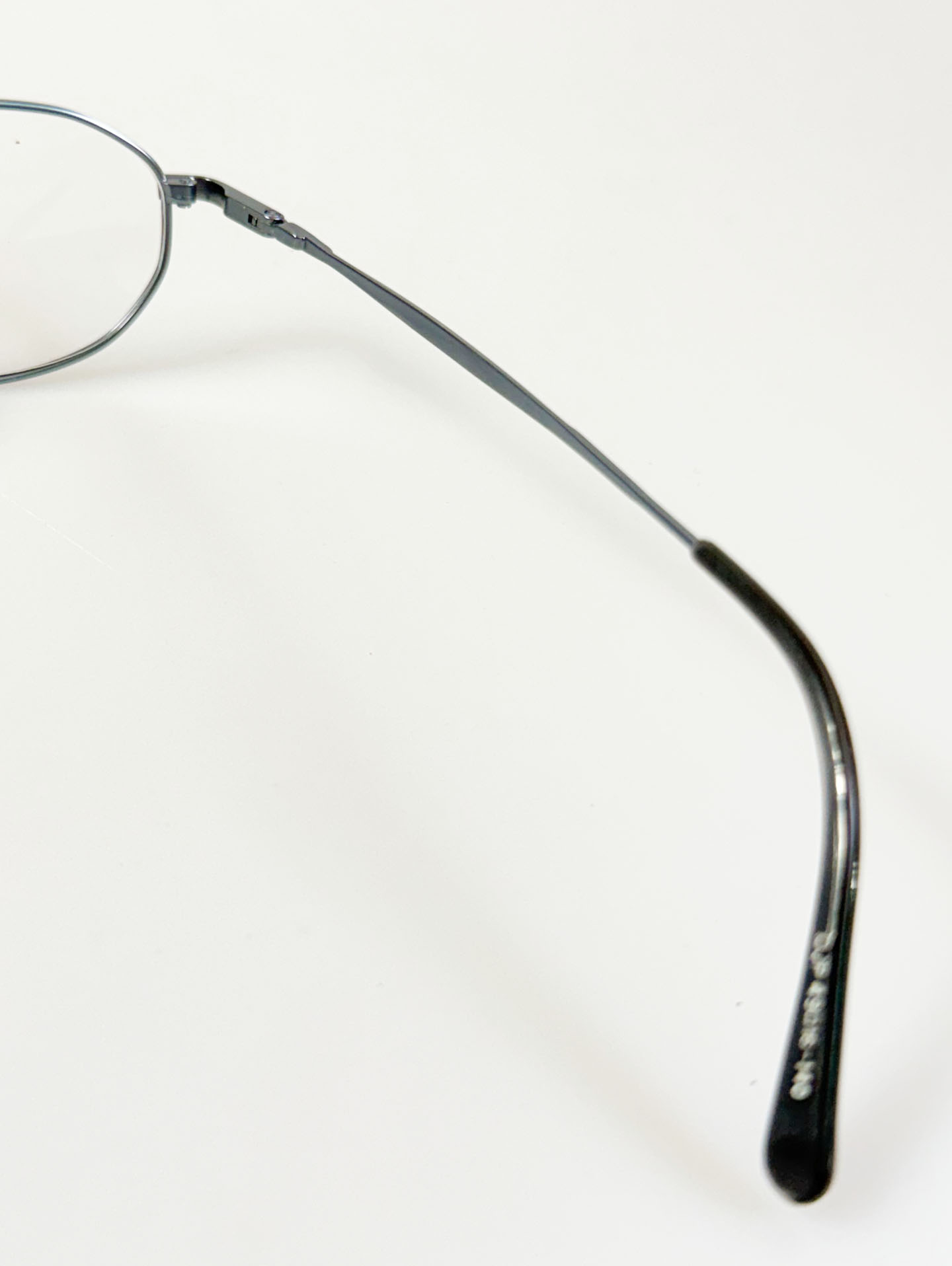 90's DJP Blue Grey Slim Oval Metal Frame Glasses
