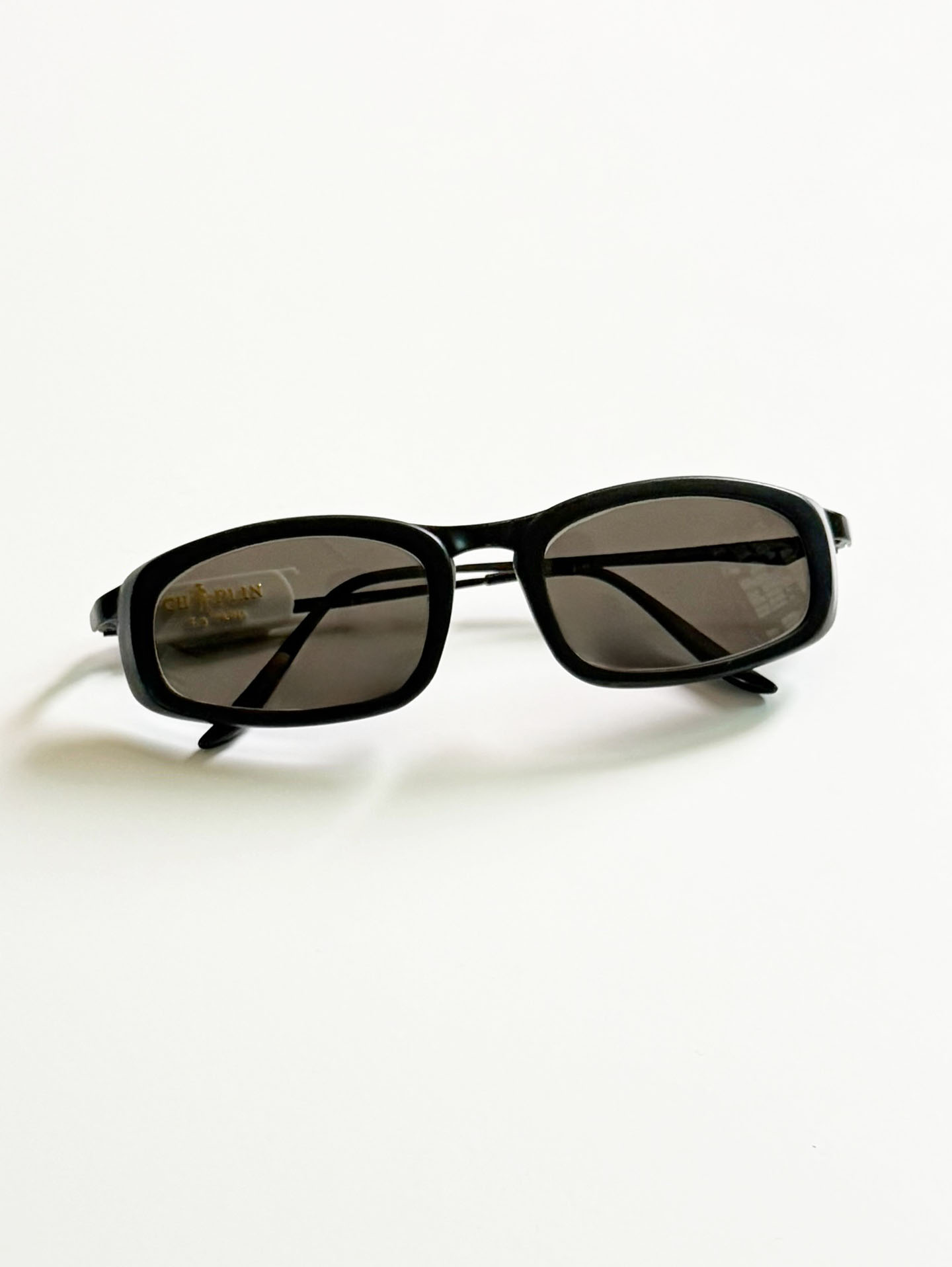 90's CHAPLIN LA PARIS Black Square Combination Frame Sunglasses