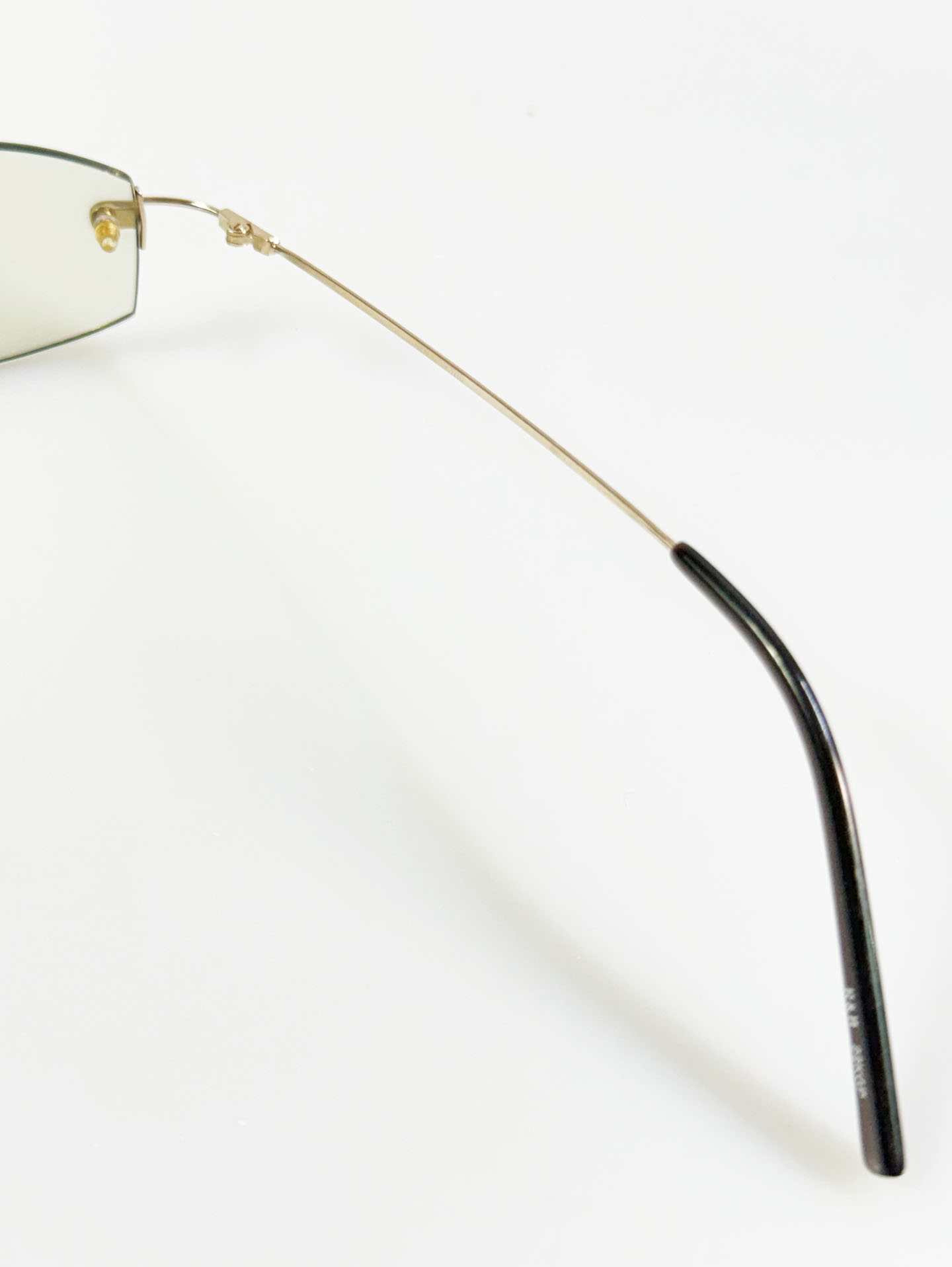 R&B Eyewear Gold Rimless Square Metal Tinted Glasses