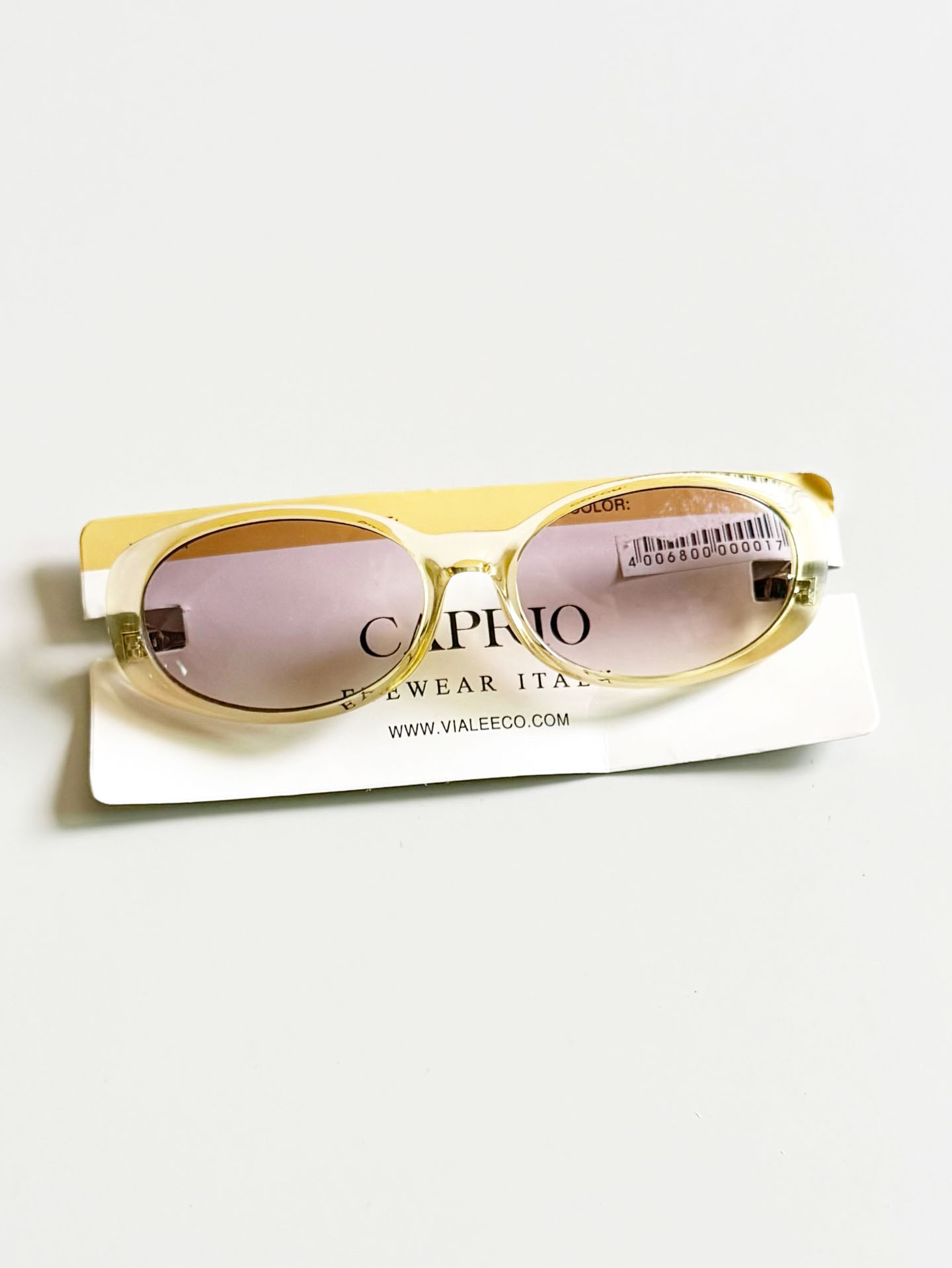 CAPRIO Bold Translucent Acetate Oval Sunglasses
