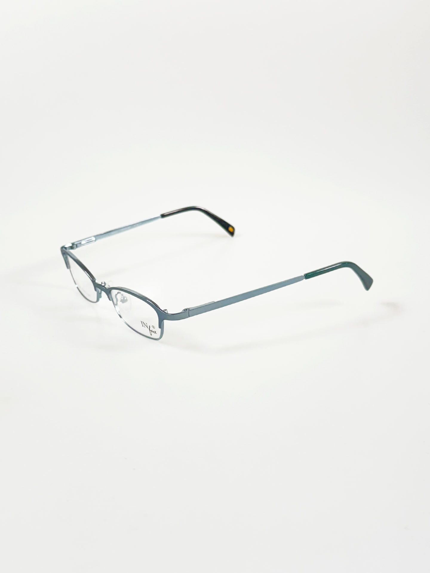 IN FACE Blue Grey Square Metal Glasses