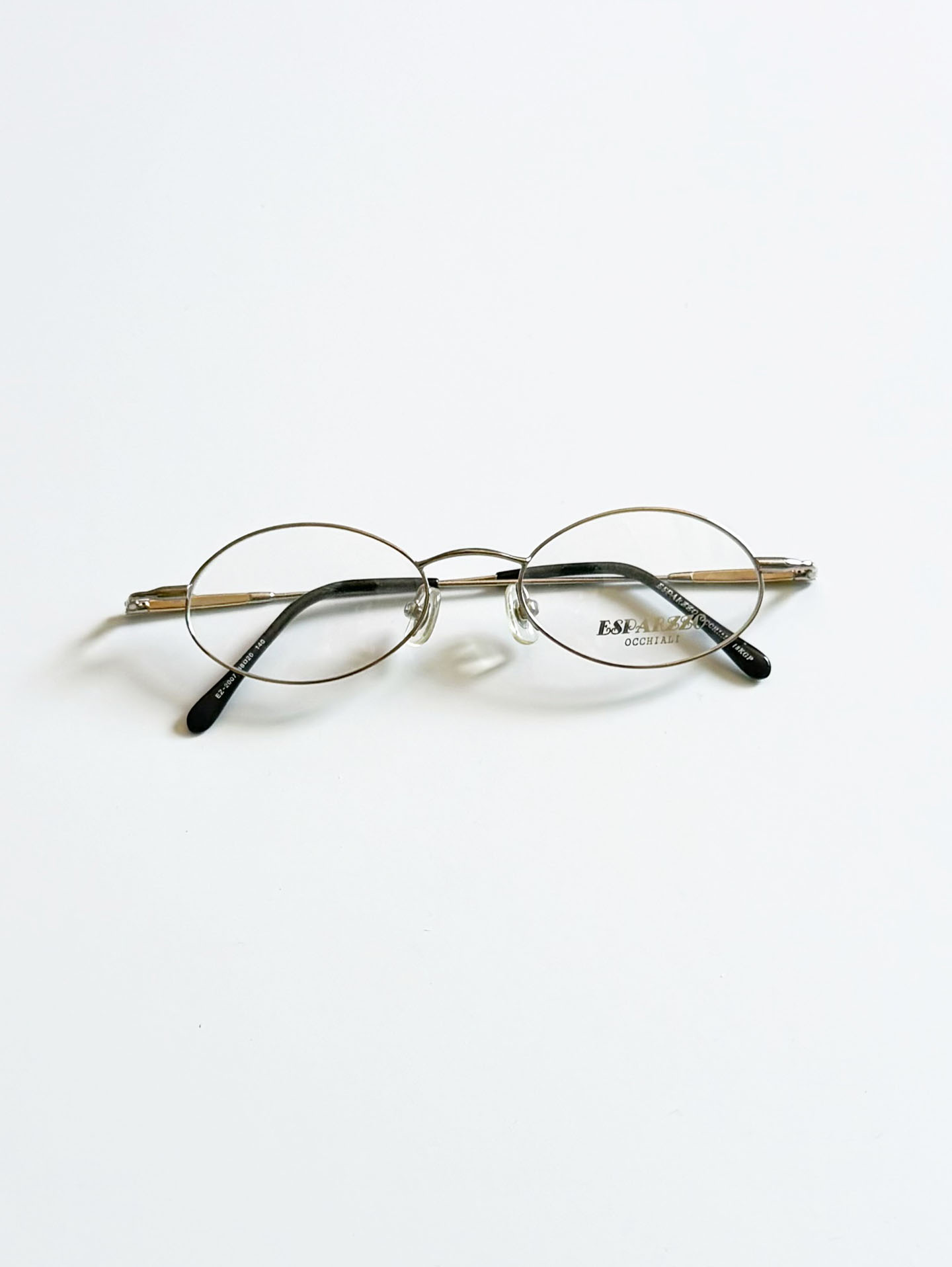 ESPARSO OCCHIALI Silver Slim Oval Metal Glasses