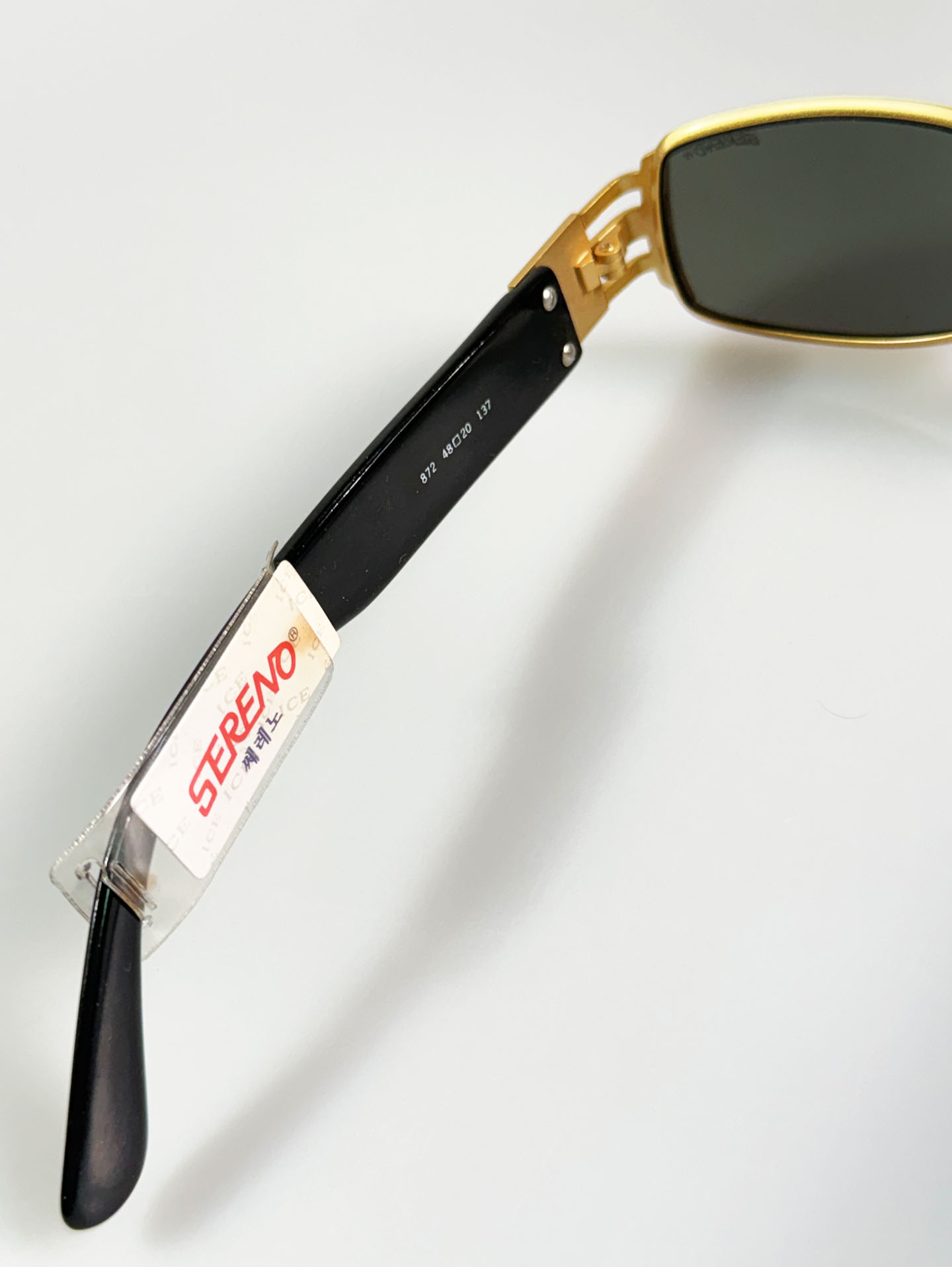 90's SERENO Square Gold Metal Sunglasses