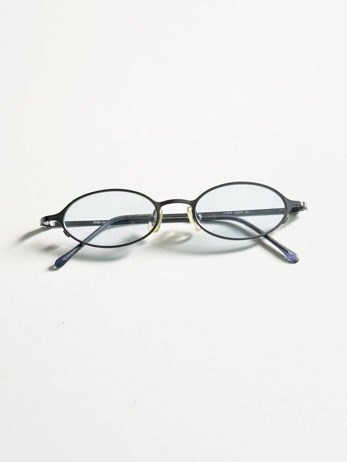 JEEP Blue Slim Oval Metal Tint Glasses