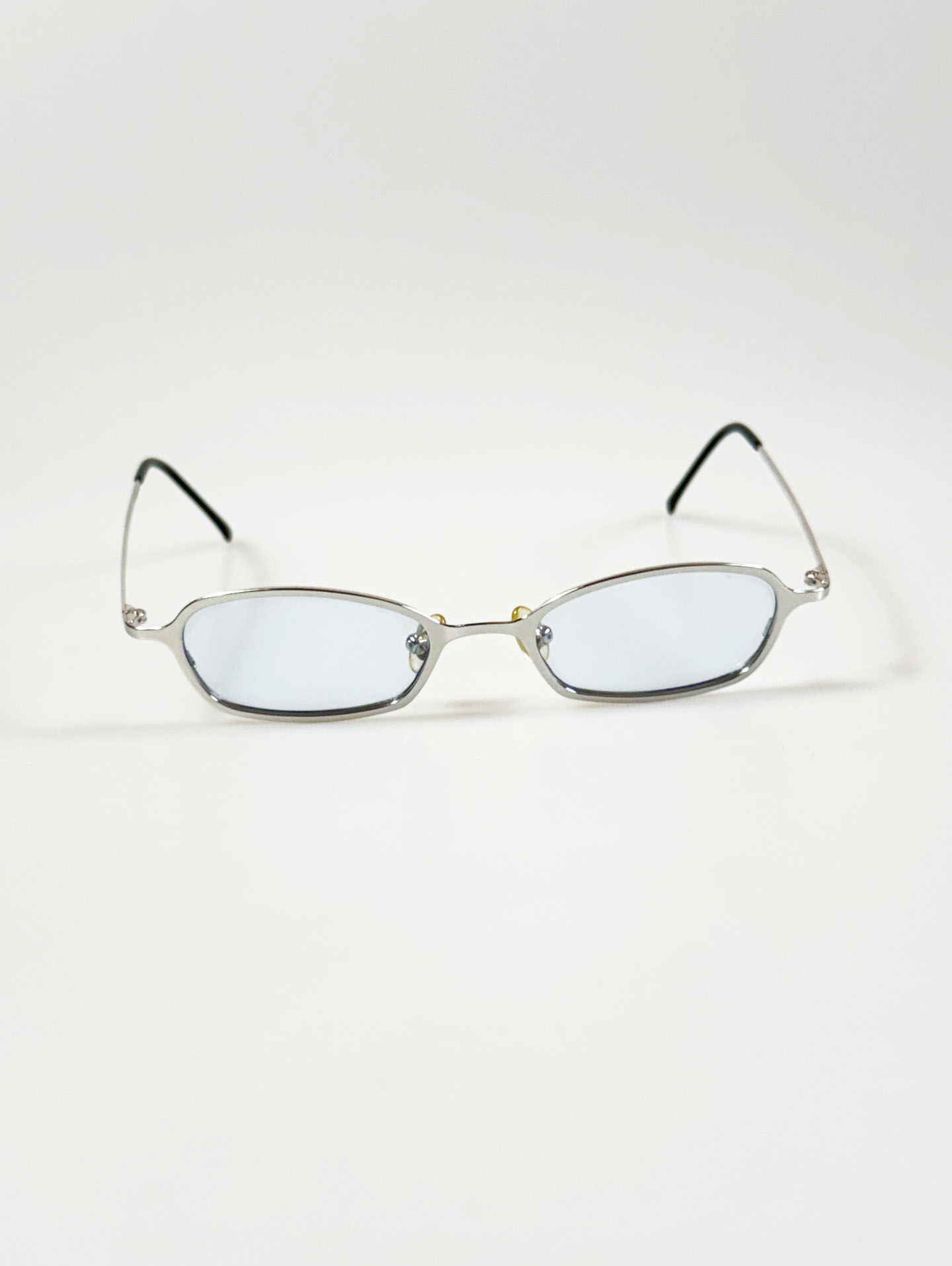 JEEP Silver Slim Oval Metal Frame Tint Glasses