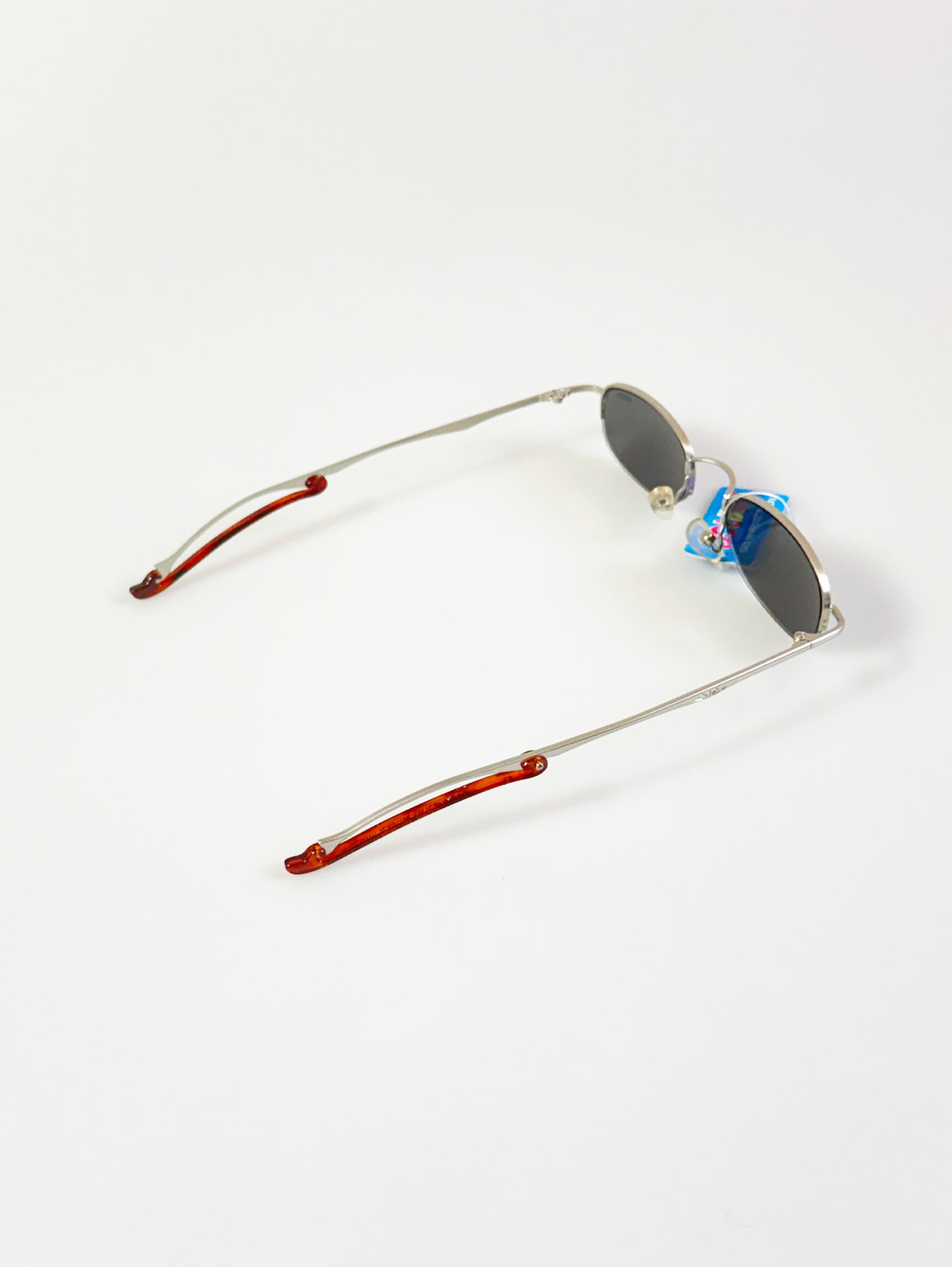 90’s DOLBIN Silver Square Semi-Rimless Metal Frame Sunglasses