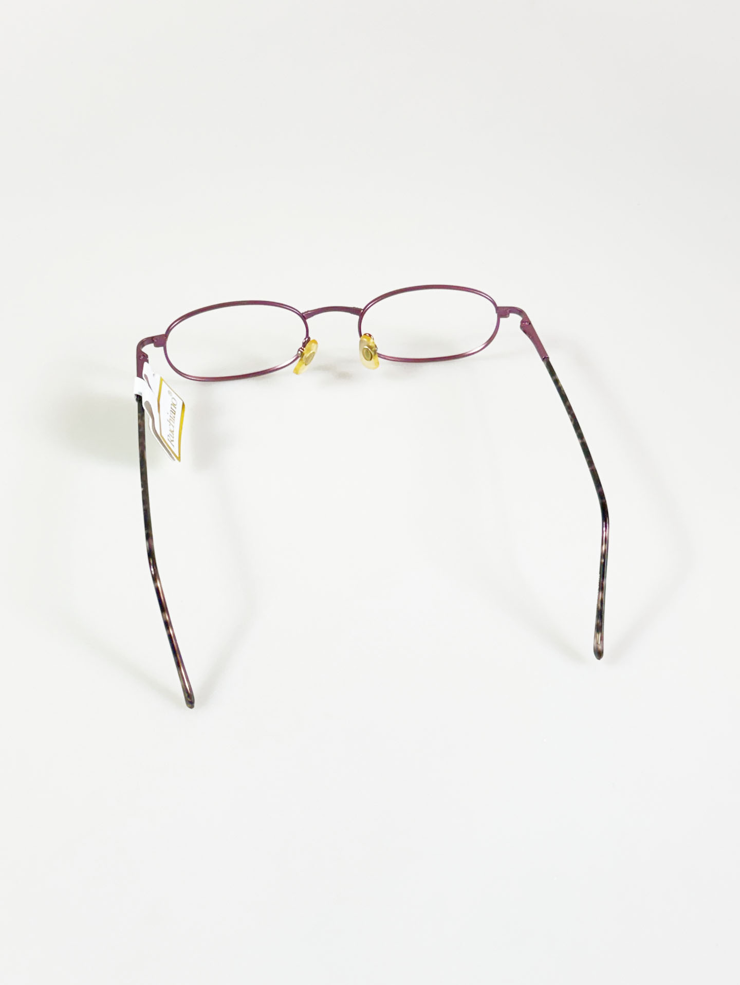 Ruchiano Slim Square Light Pink Metal Frame Glasses