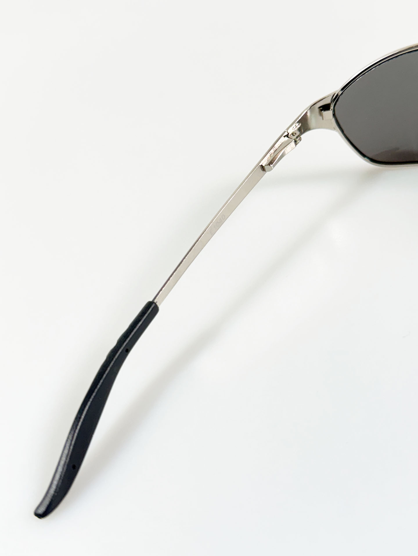 Silver Wraparound Square Metal Mirrored Sunglasses