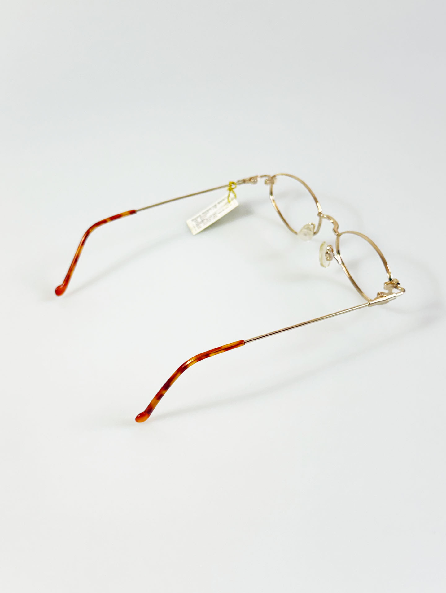 90’s FEEL Gold Slim Oval Metal Frame Glasses