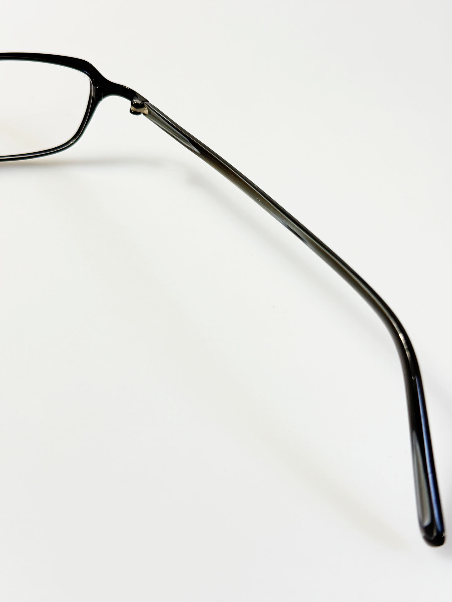 90's VISION'S Black Slim Square Metal Glasses