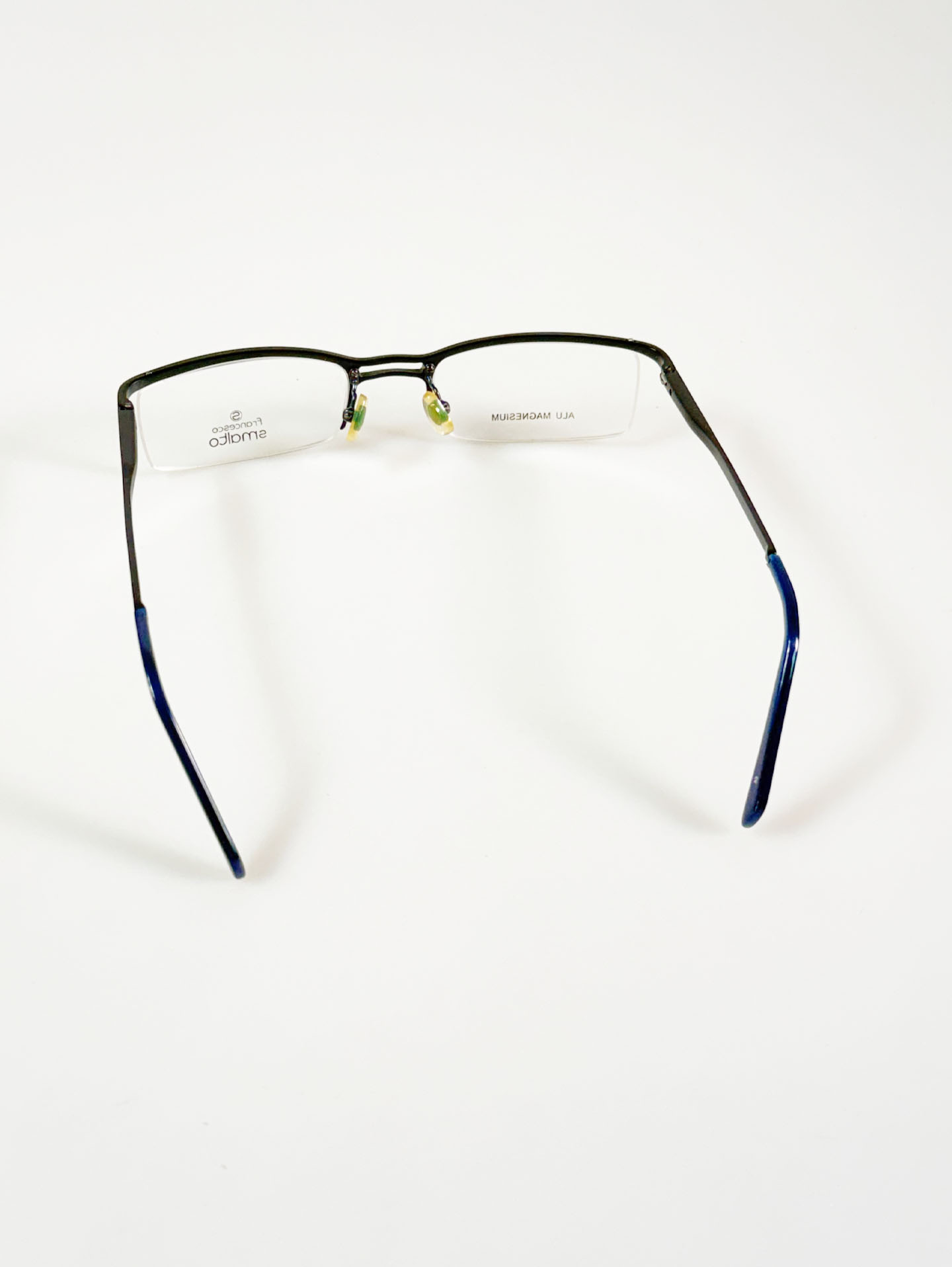 FRANCESCO SMALTO Black Square Half-Rim Glasses