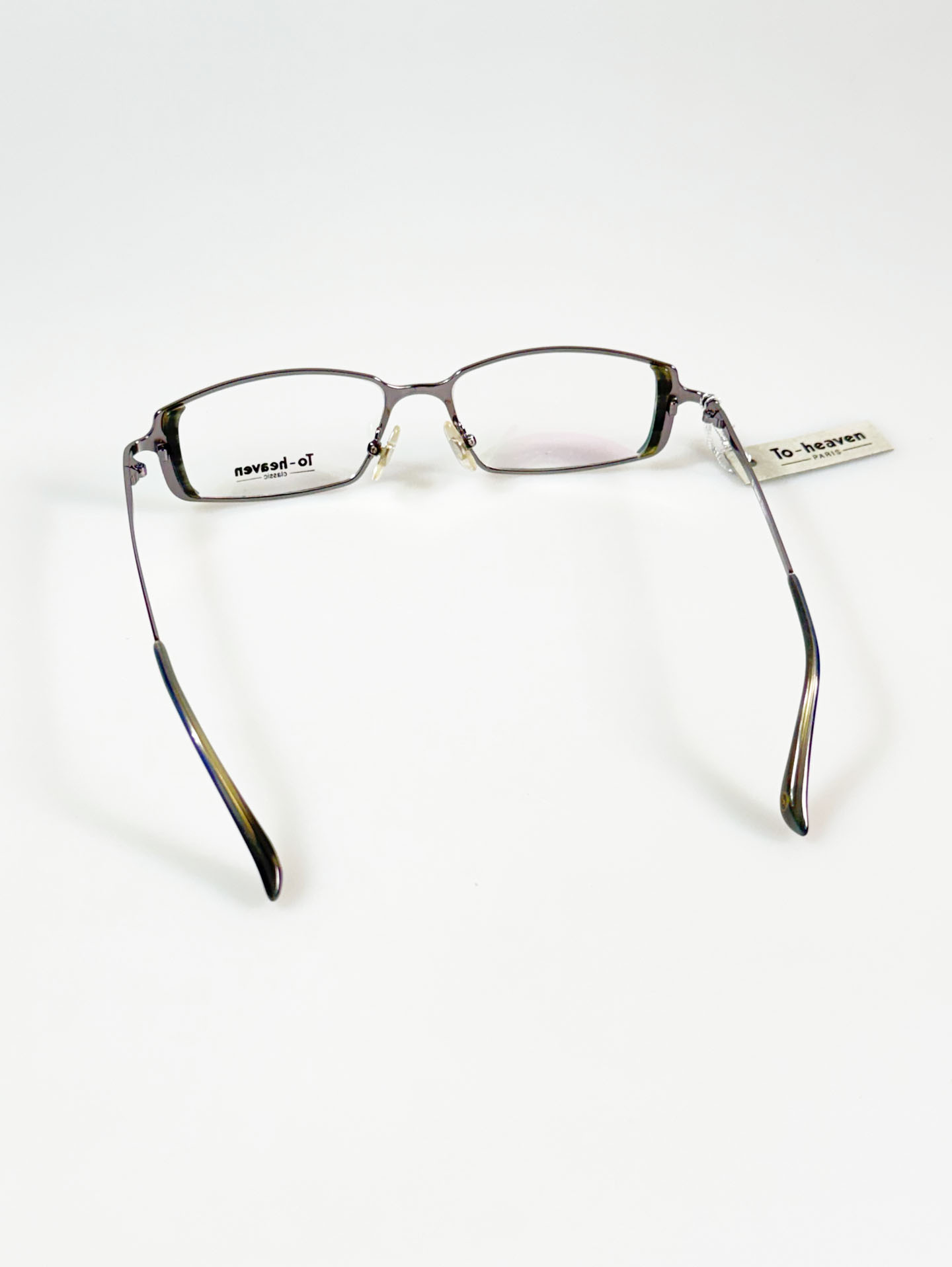 TO-HEAVEN Classic Gunmetal Slim Square Frame Glasses