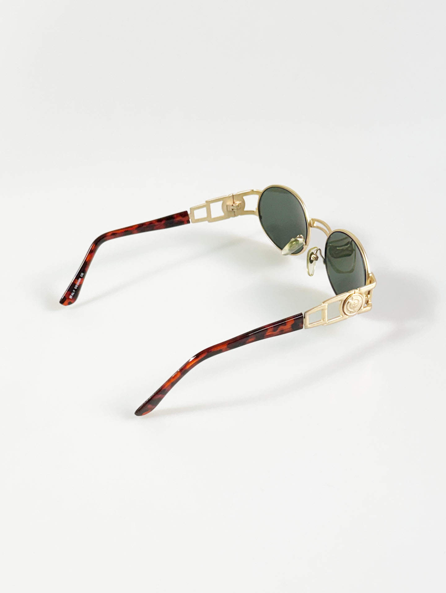 90's JOANNA Gold Slim Oval Metal Frame Sunglasses