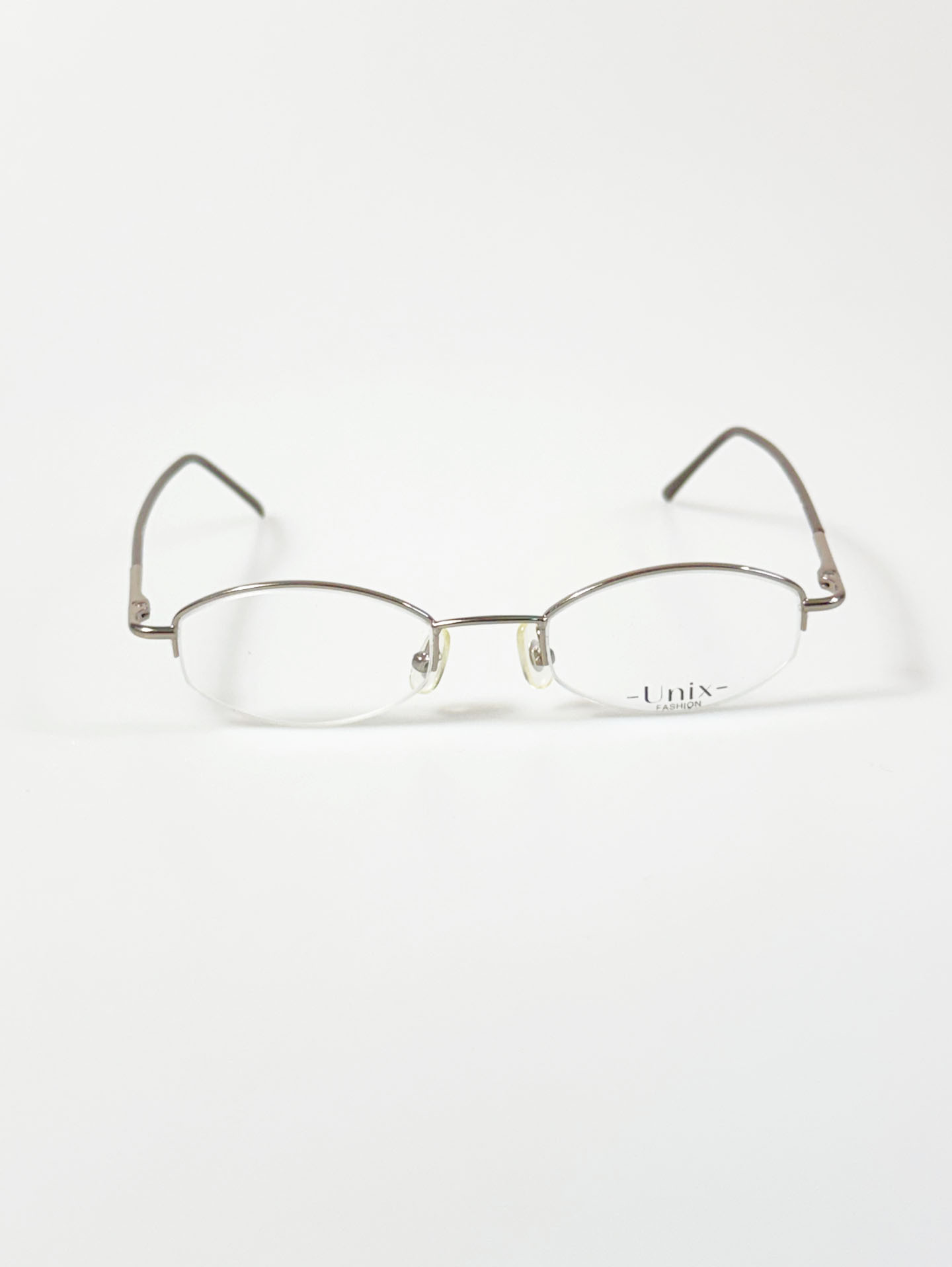 Unix Fashion Silver Half Rim Square Metal Glasses