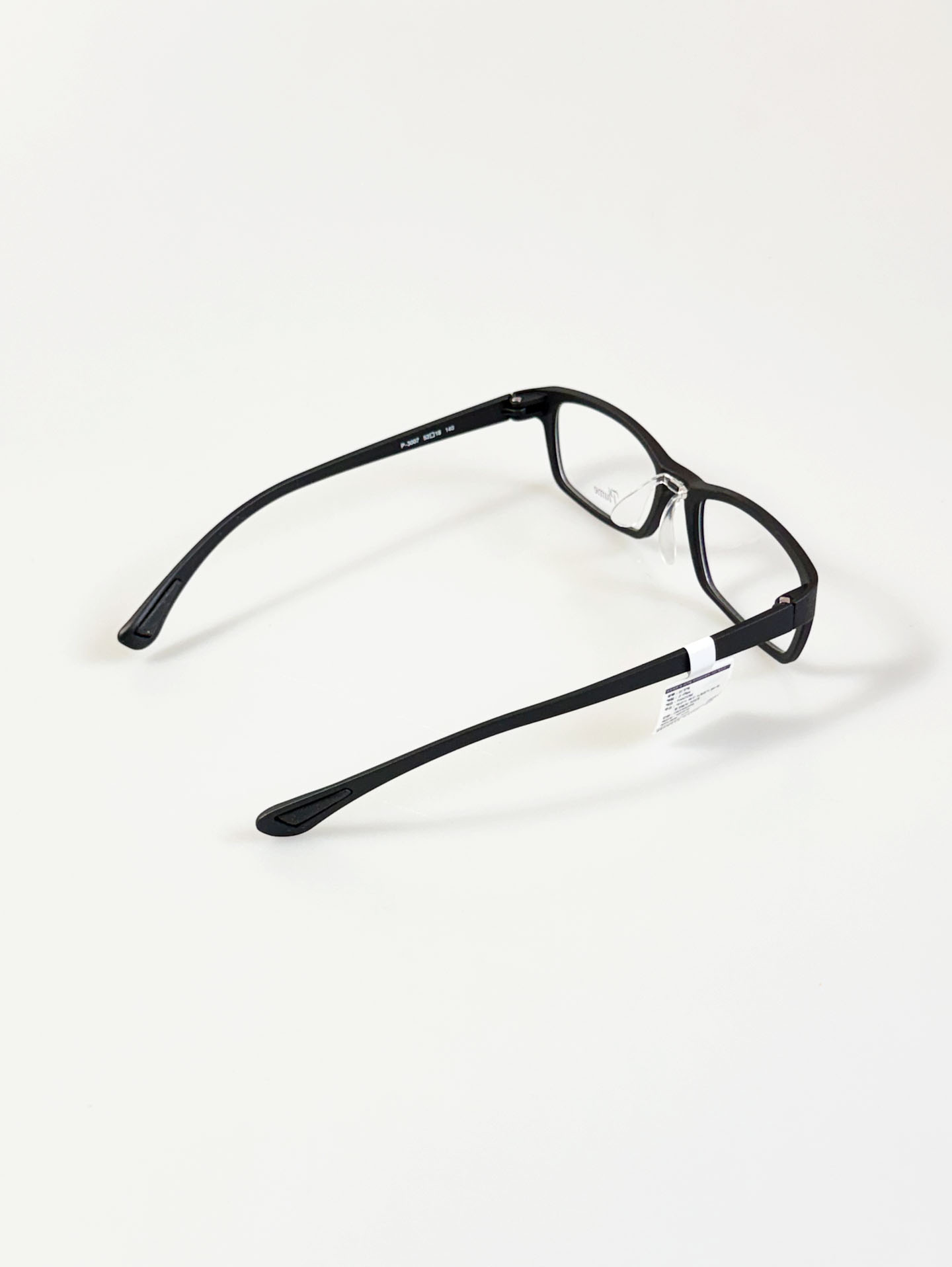PLUME Lightweight Black Square Horn-Rim Frame Glasses