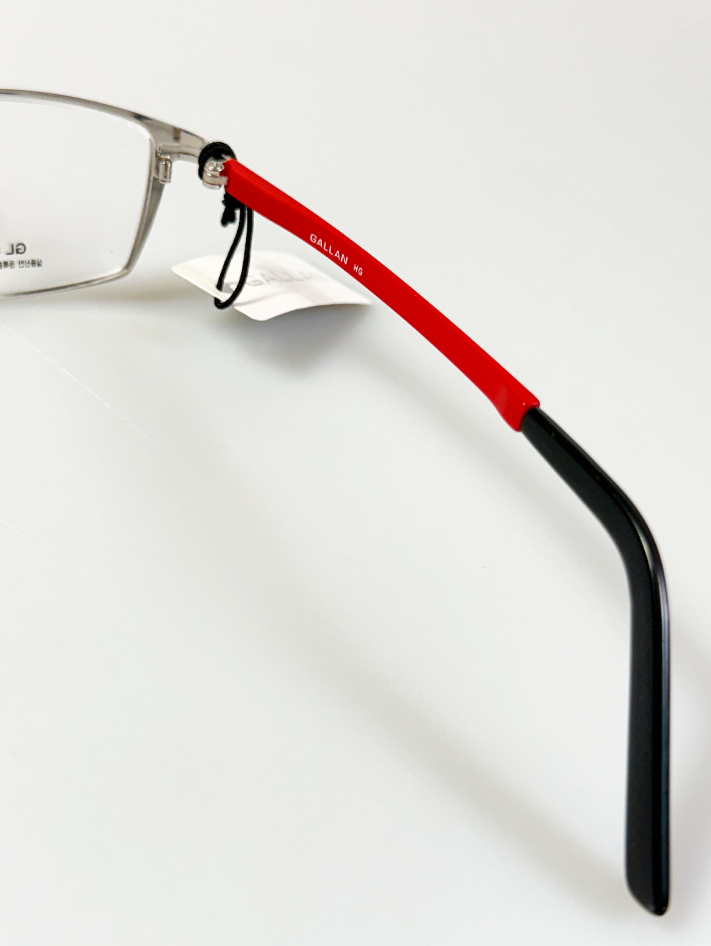 GALLAN Silver Slim Square Metal Frame Glasses
