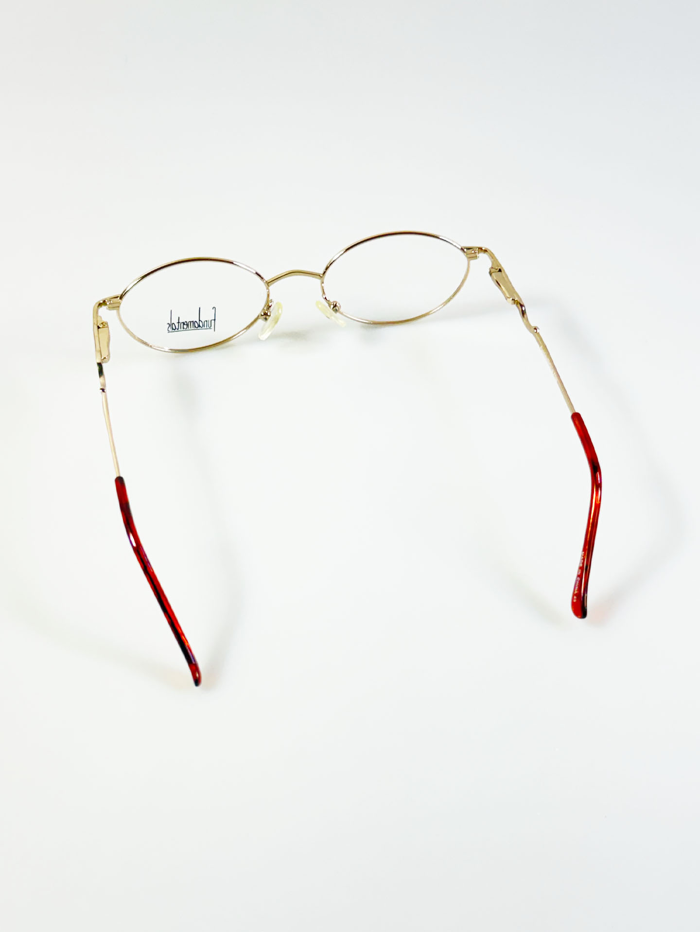Fundamentals Gold Slim Oval Metal Frame Glasses