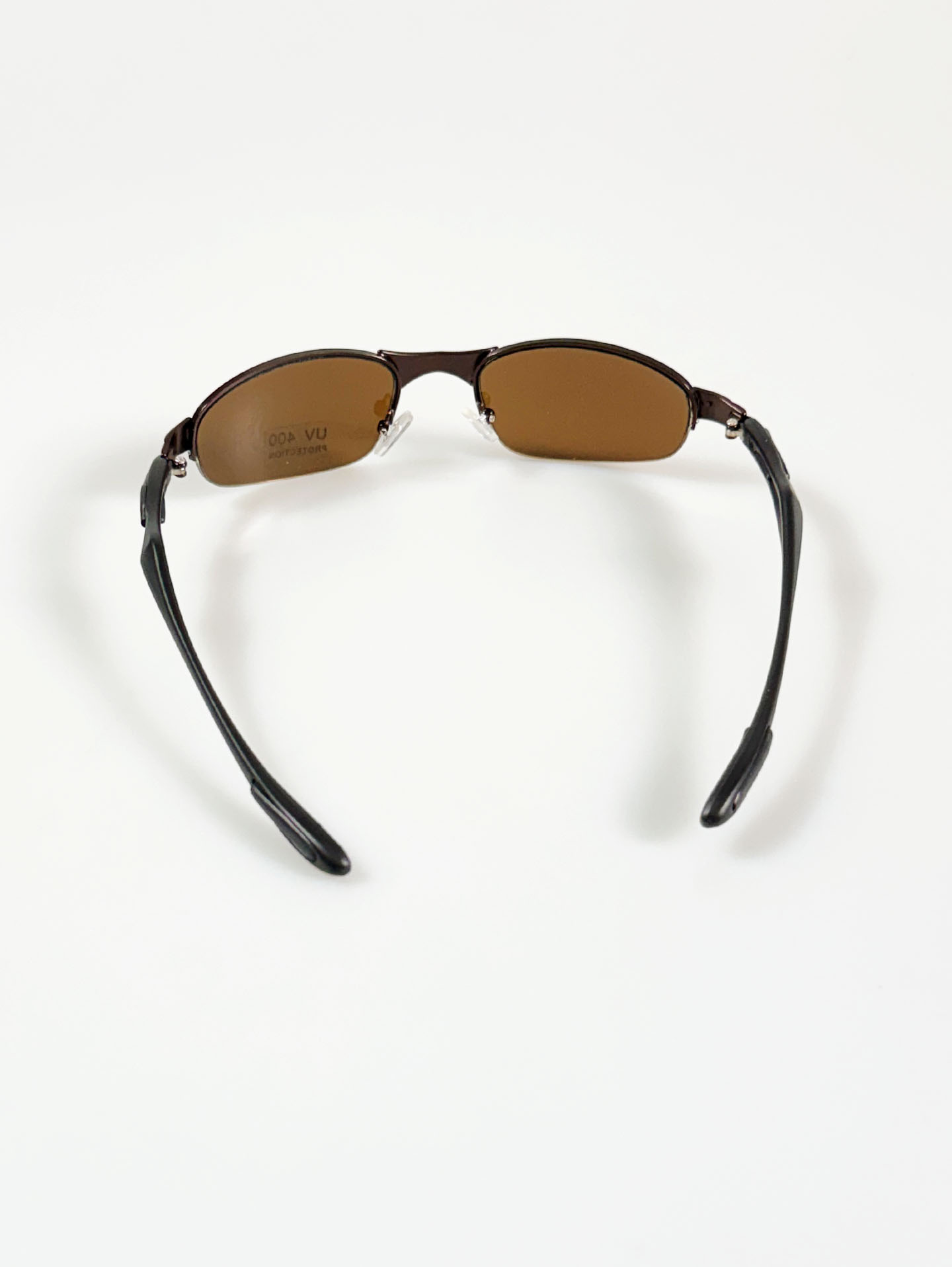Bronze Semi-Rimless Square Metal Tint Sunglasses