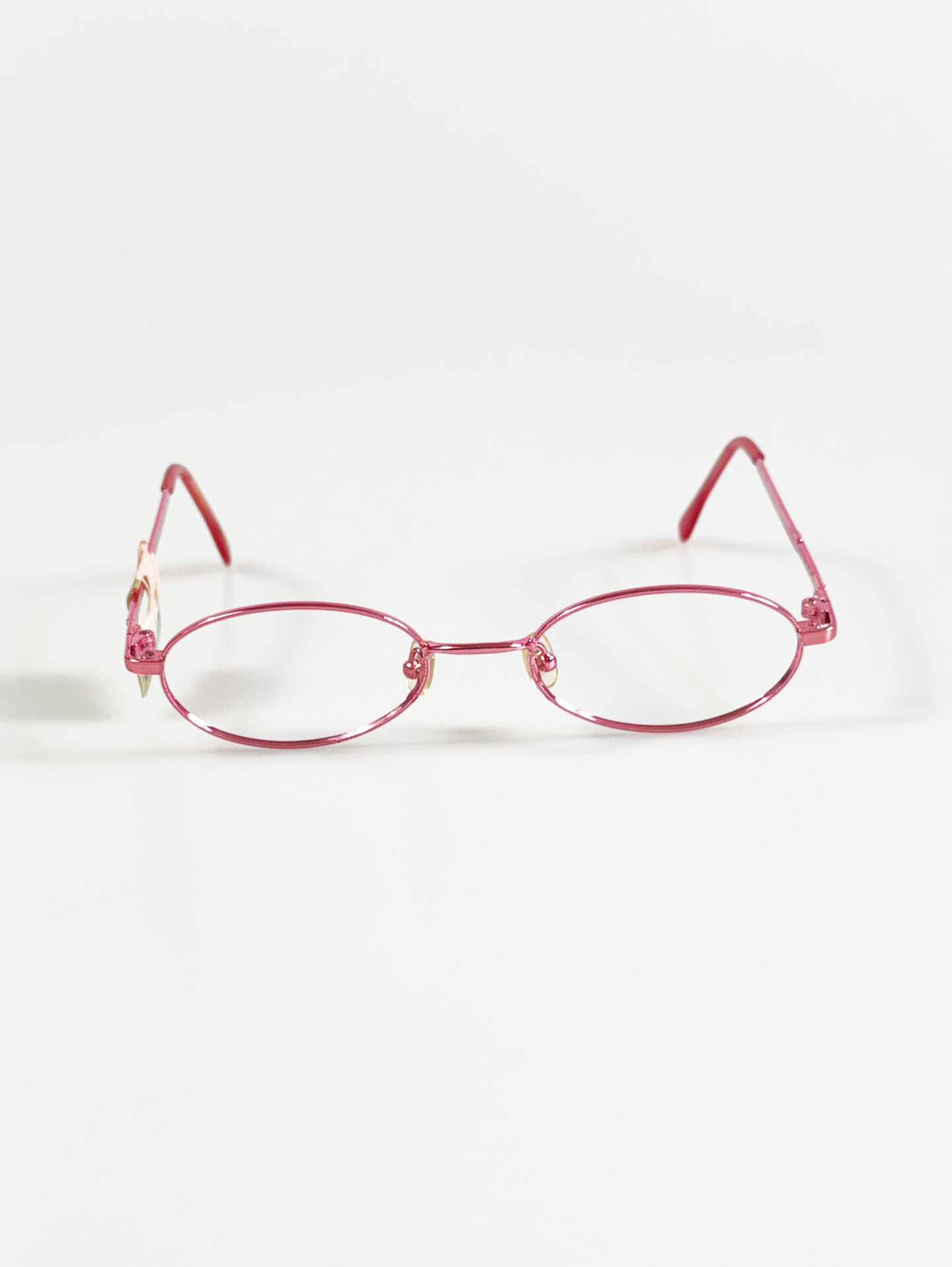 90’s TORTOISE Pink Oval Metal Frame Glasses